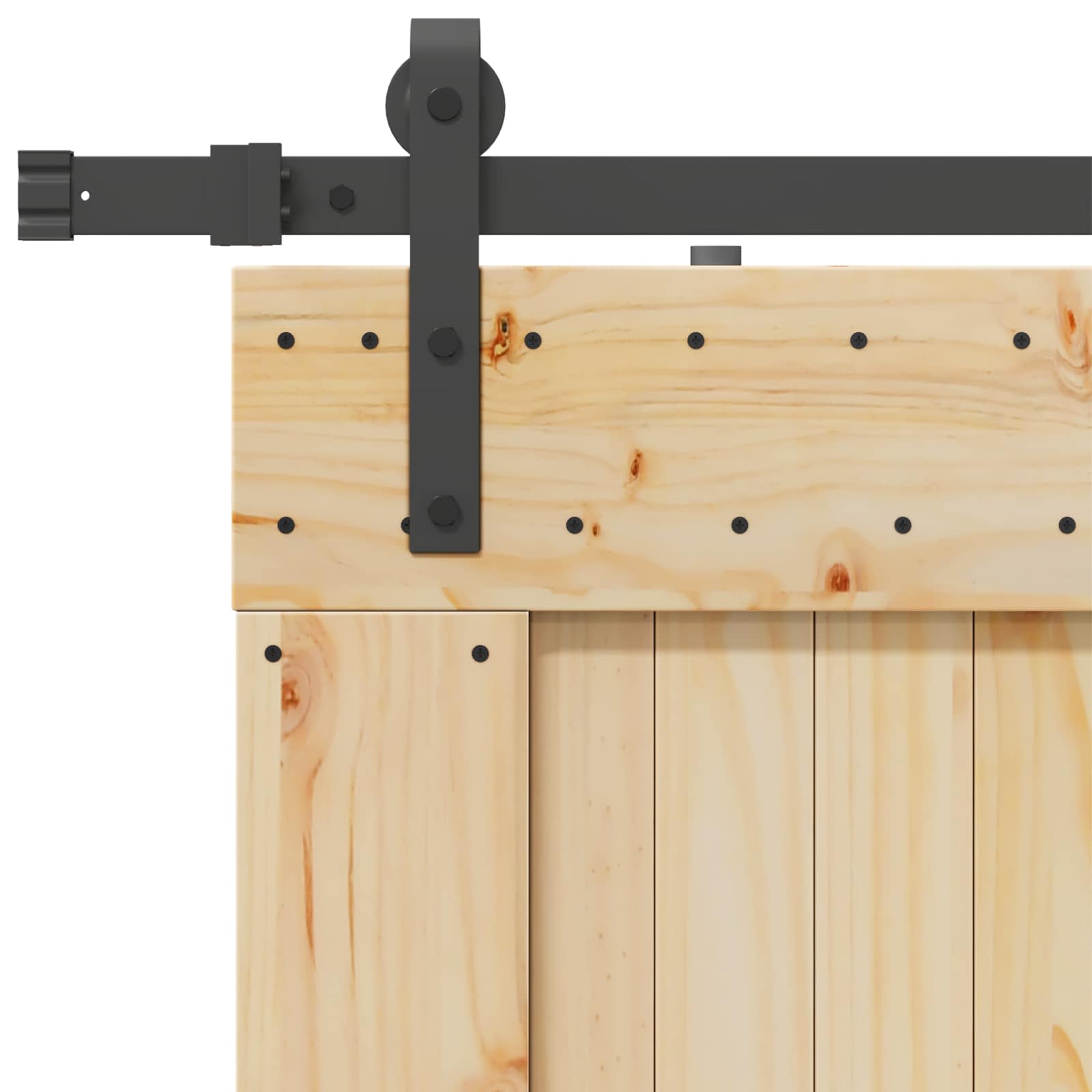 Klizna vrata NARVIK Prirodna i crna 85 x 210 cm (152,5 cm)