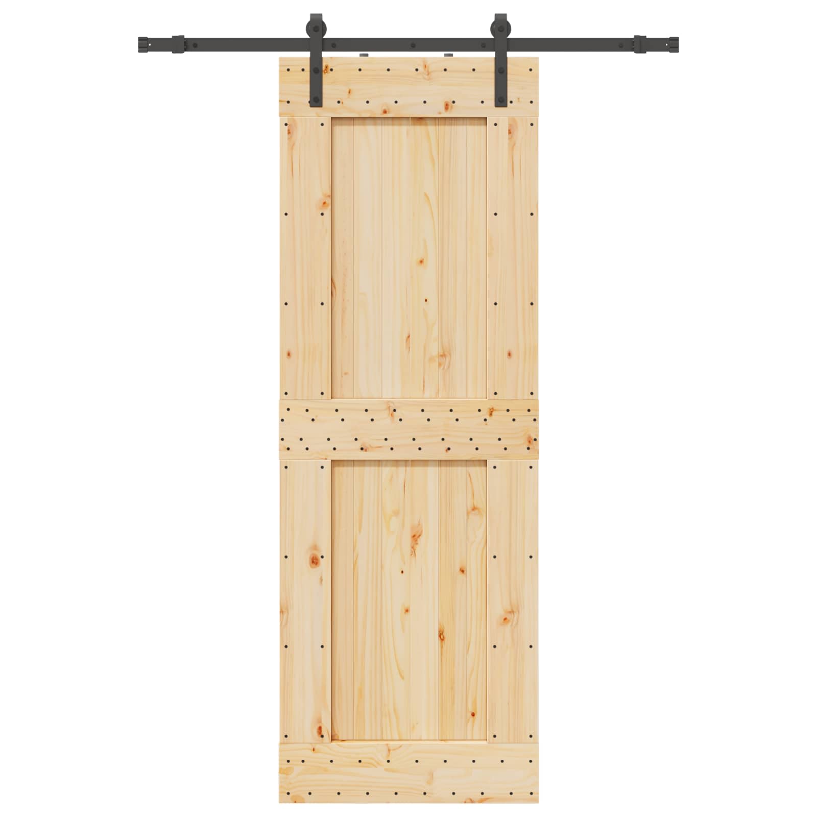 Klizna vrata NARVIK Prirodna i crna 85 x 210 cm (152,5 cm)