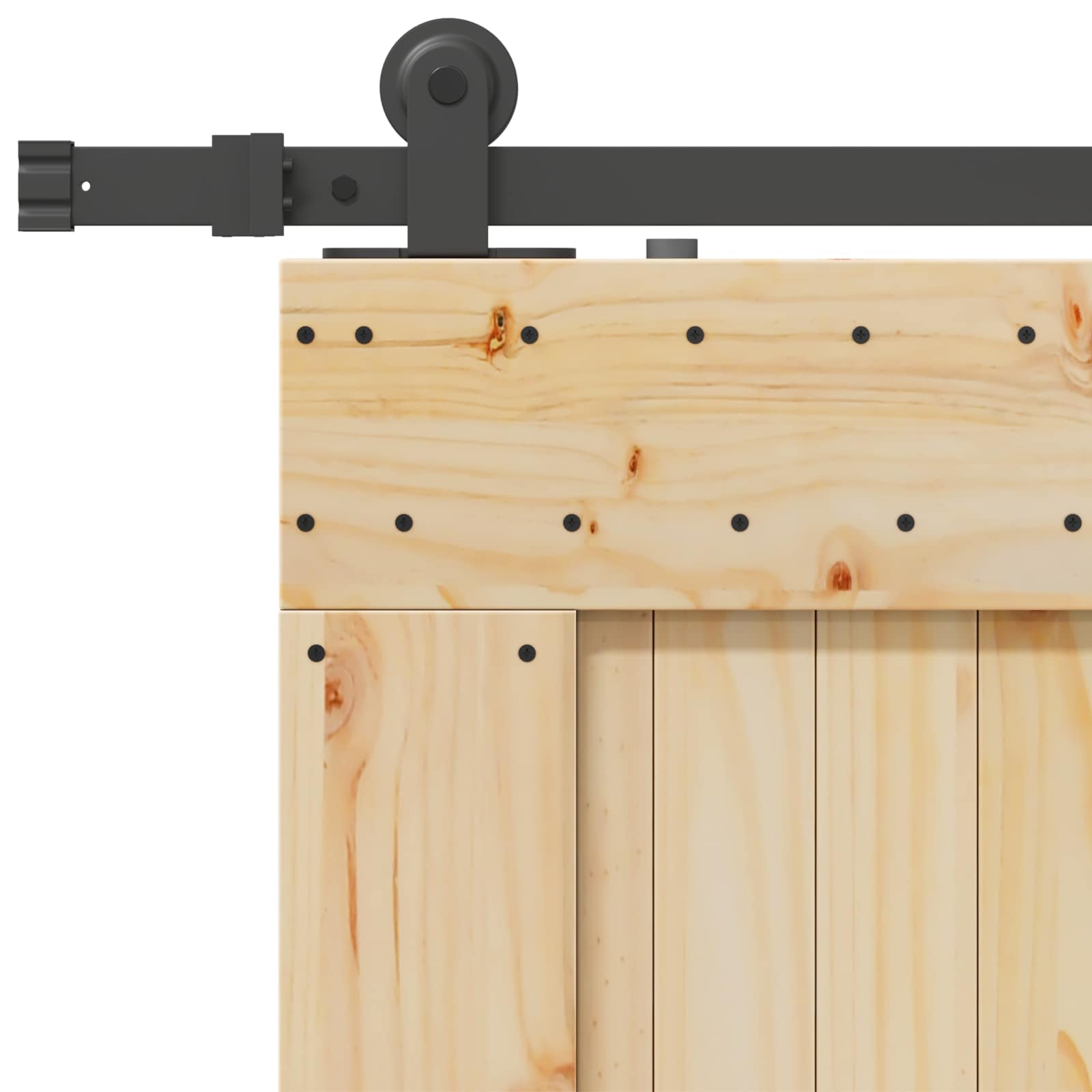 Klizna vrata NARVIK Prirodna i crna 70 x 210 cm (152,5 cm)