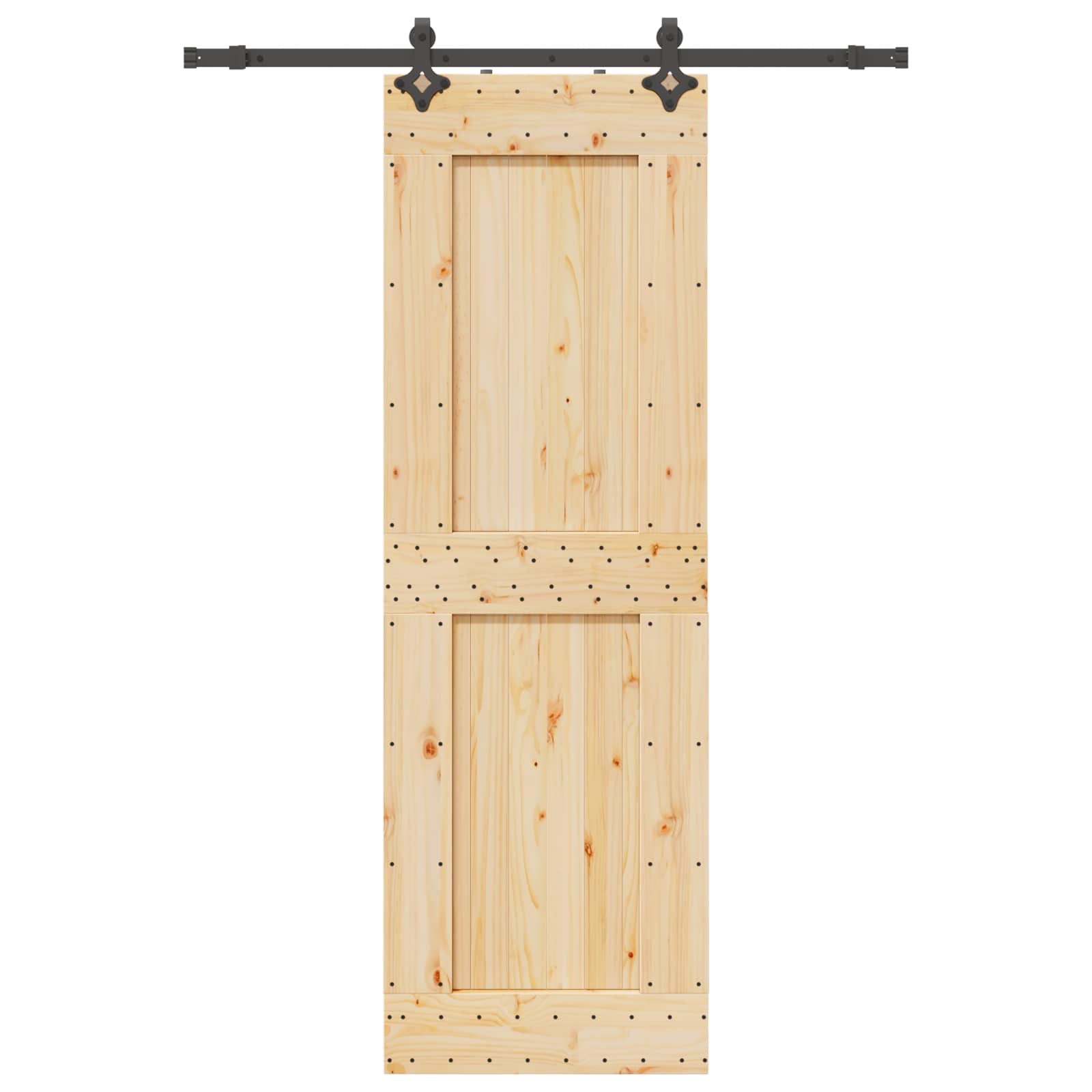Klizna vrata NARVIK Prirodna i crna 70 x 210 cm (152,5 cm)