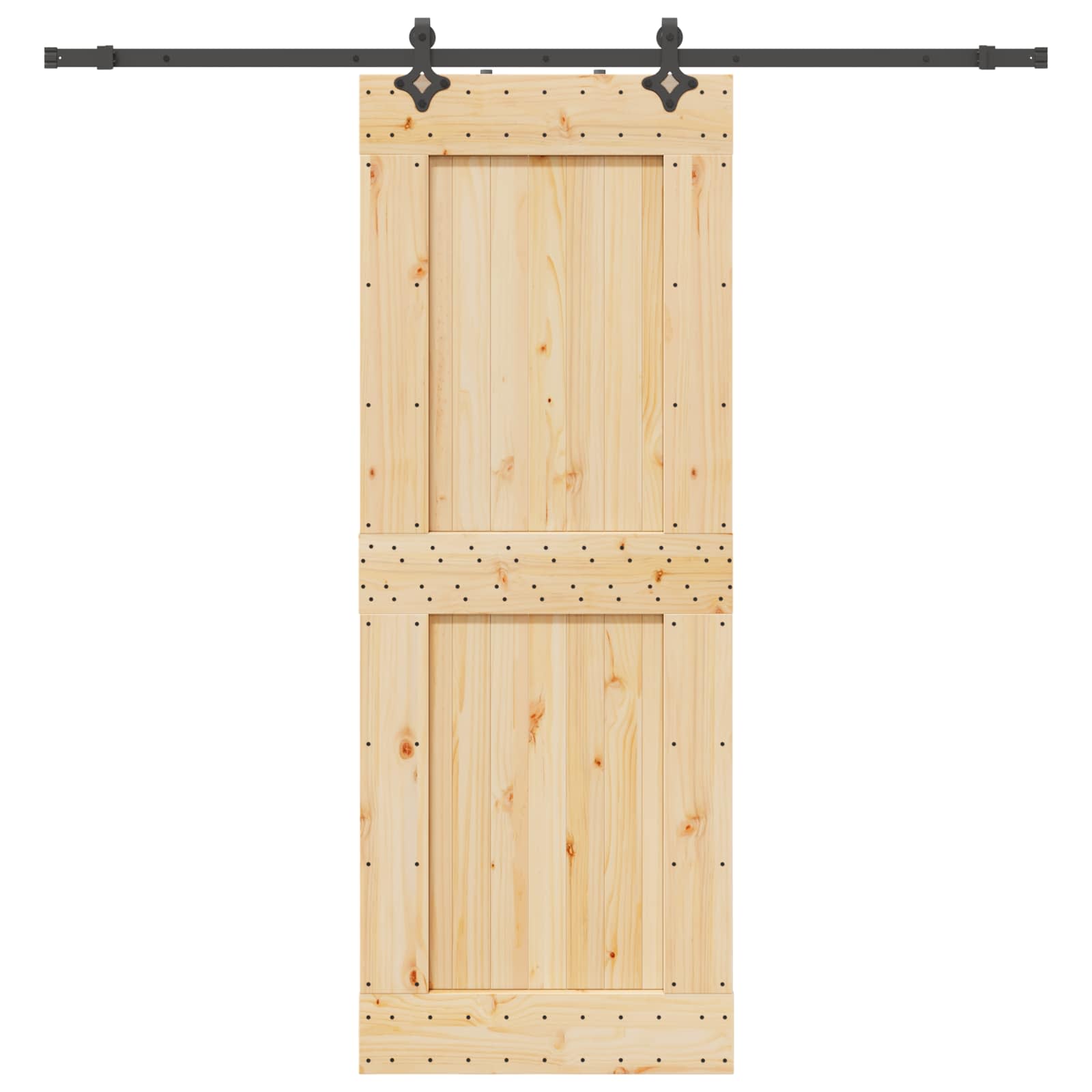 Klizna vrata NARVIK Prirodna i crna 85 x 210 cm (213,5 cm)