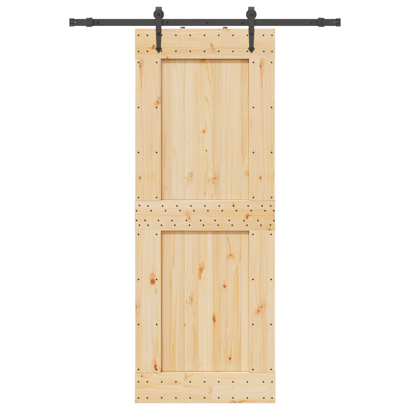 Klizna vrata NARVIK Prirodna i crna 85 x 210 cm (152,5 cm)