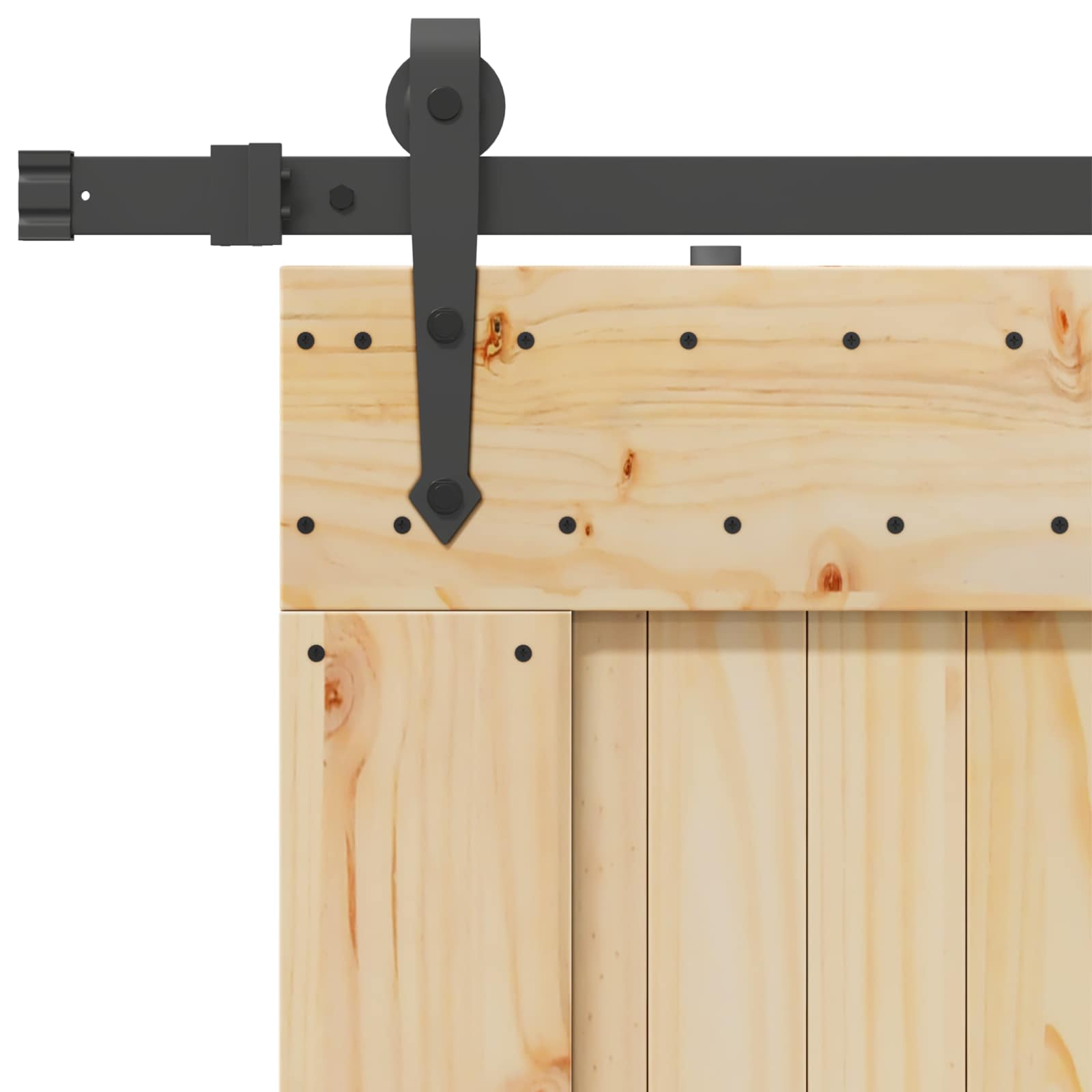 Klizna vrata NARVIK Prirodna i crna 100 x 210 cm (213,5 cm)