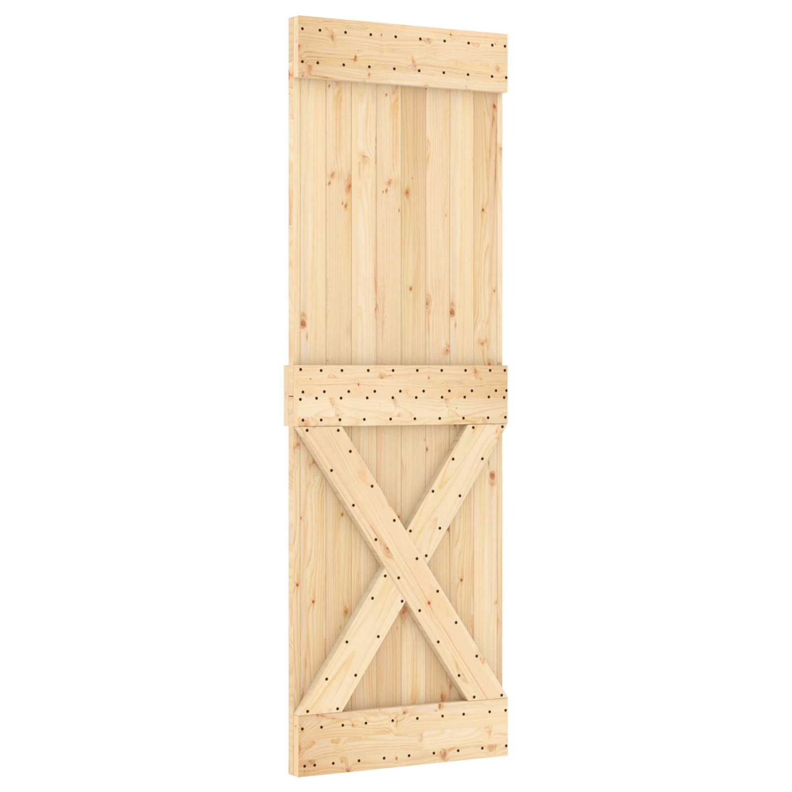 Klizna vrata NARVIK Prirodna i crna 70 x 210 cm (152,5 cm)