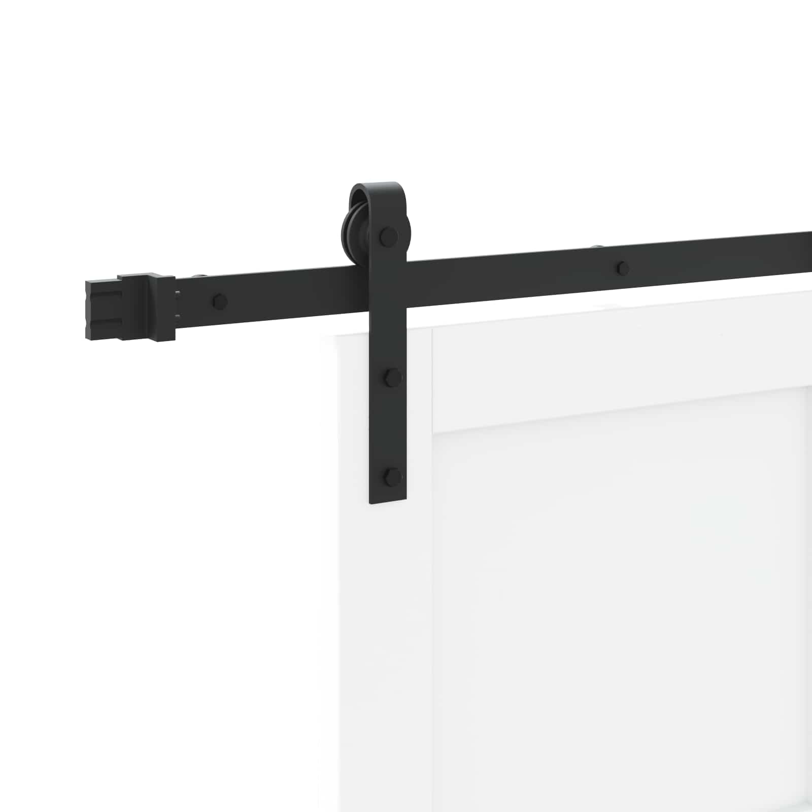 Klizna vrata Bijela i crna 83 x 232 cm Masivna borovina