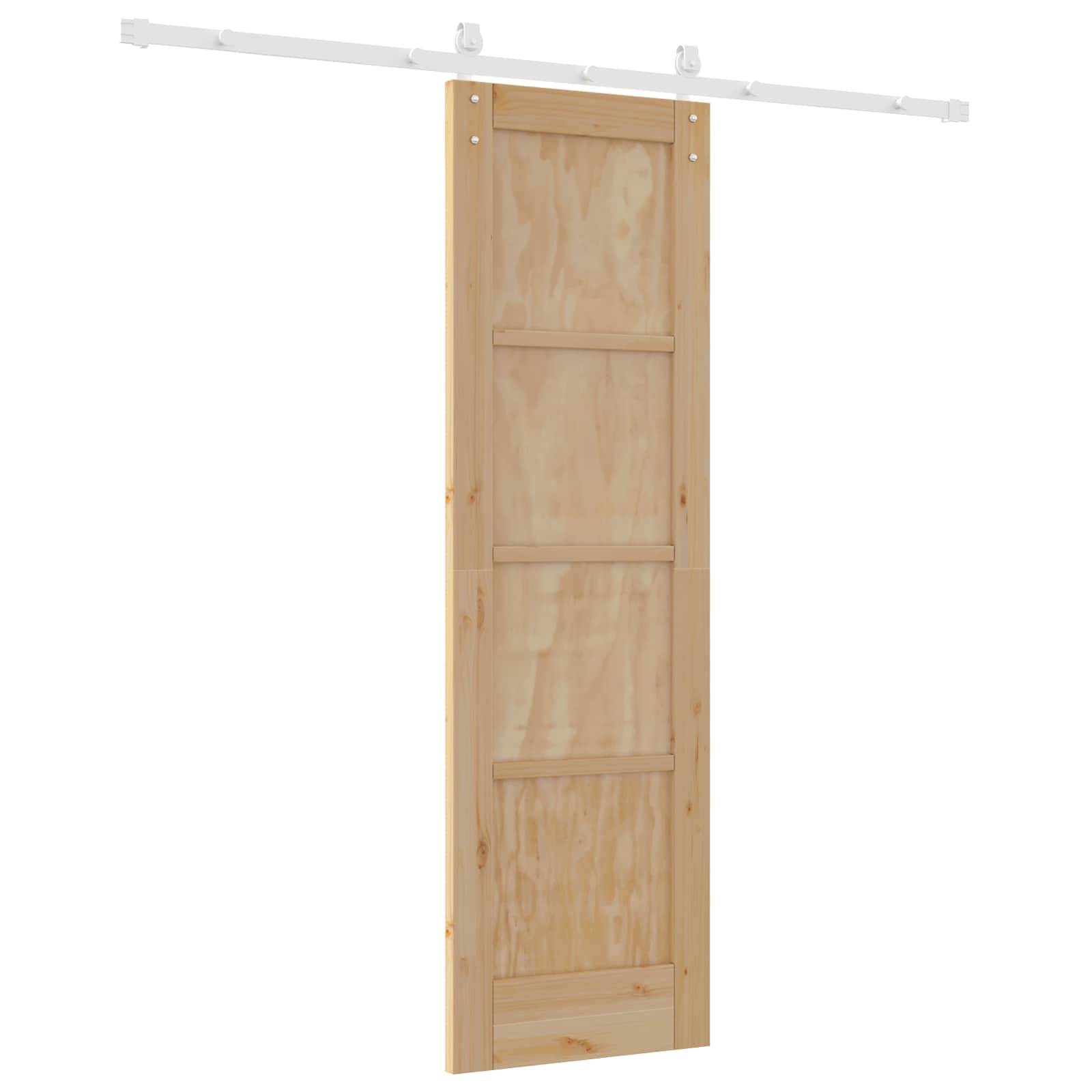 Klizna vrata Prirodna i bijela 61 x 198,5 cm Masivna borovina
