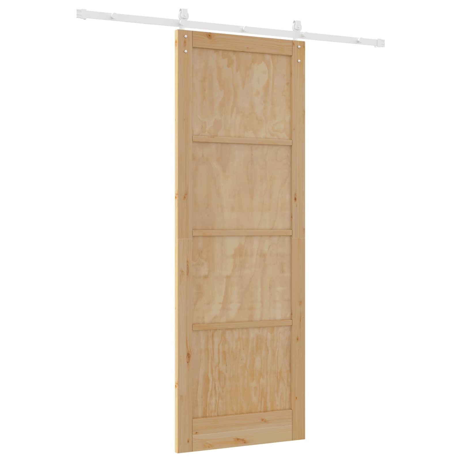 Klizna vrata Prirodna i bijela 83 x 232 cm Masivna borovina