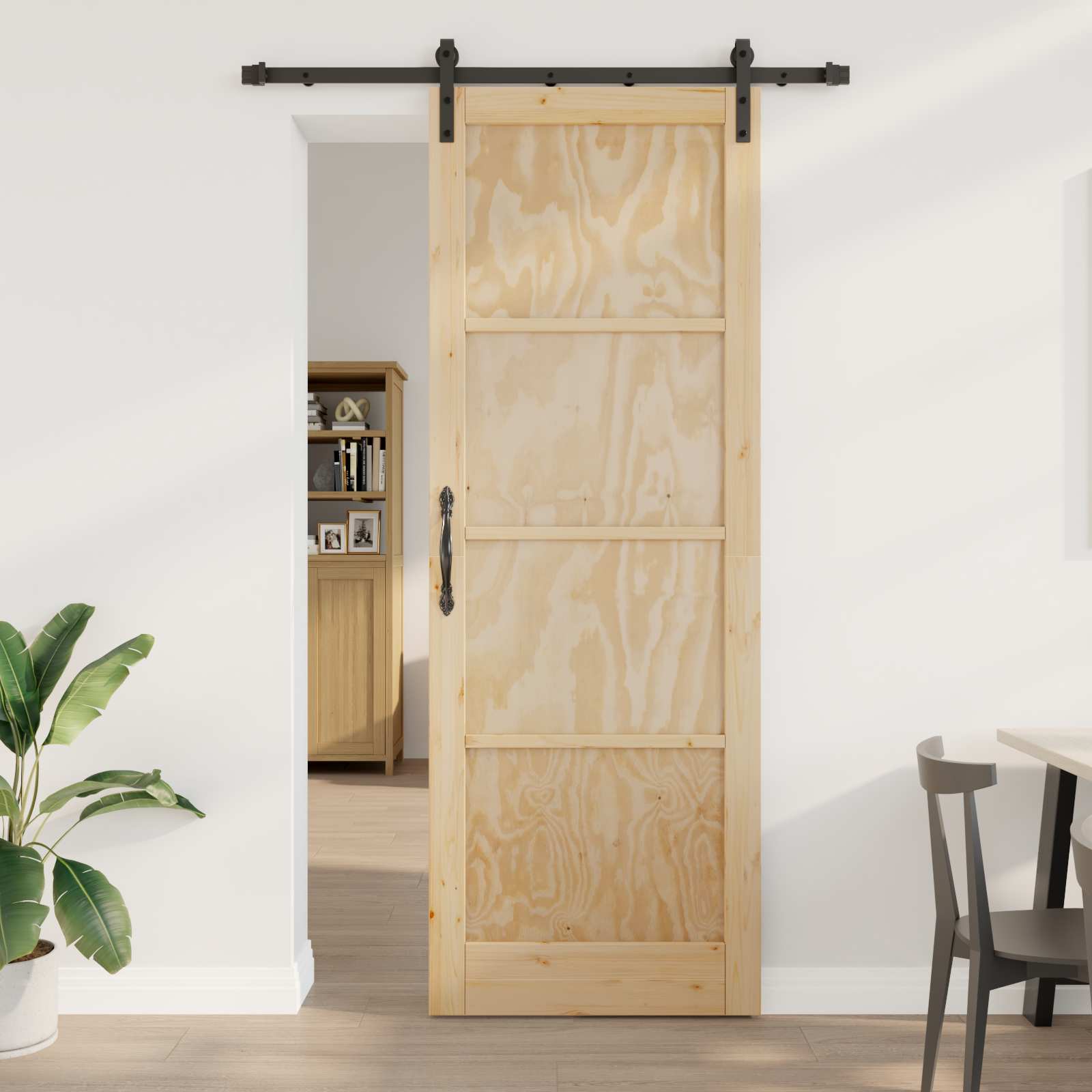 Klizna vrata Prirodna 83 x 232 cm Masivna borovina