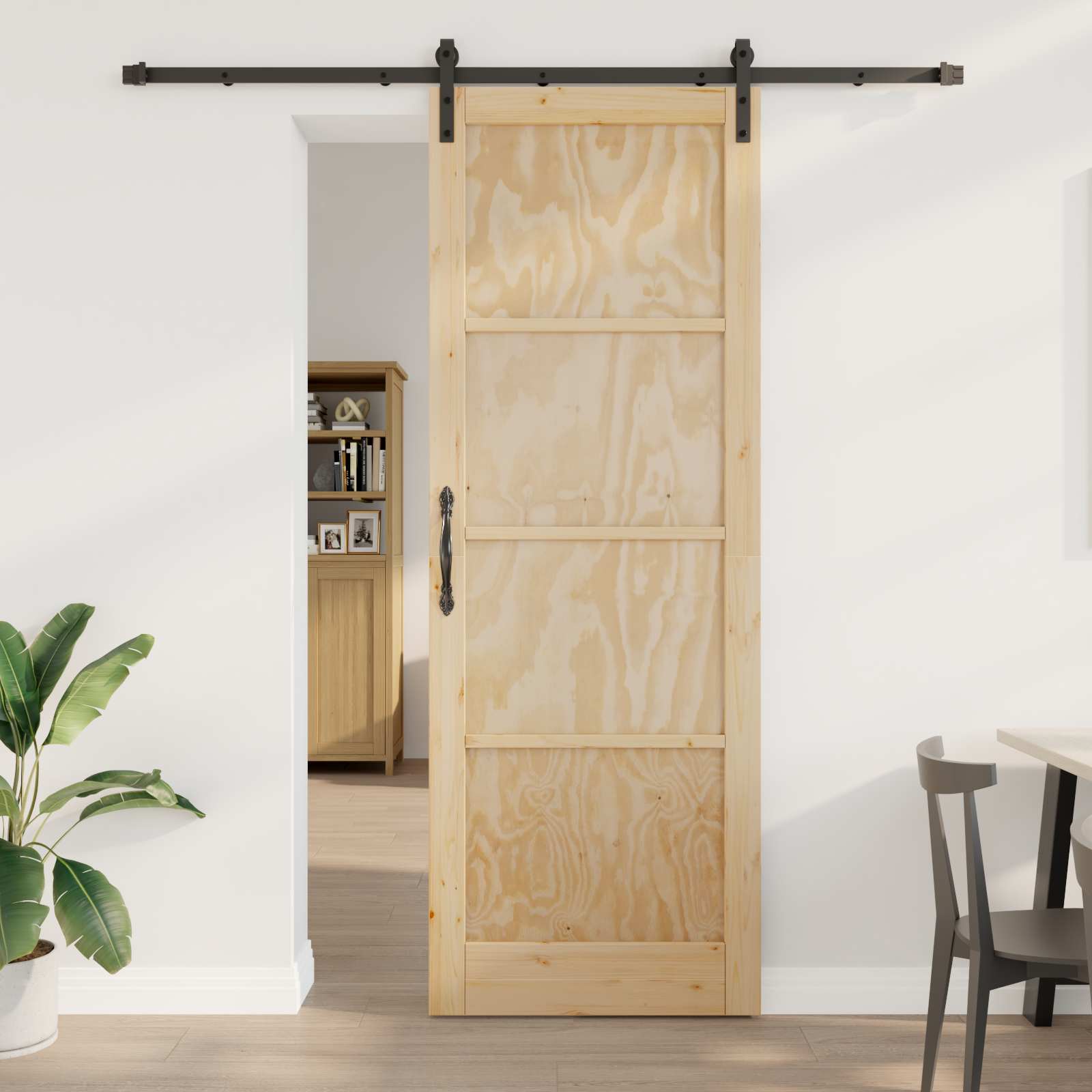 Klizna vrata Prirodna 83 x 232 cm Masivna borovina