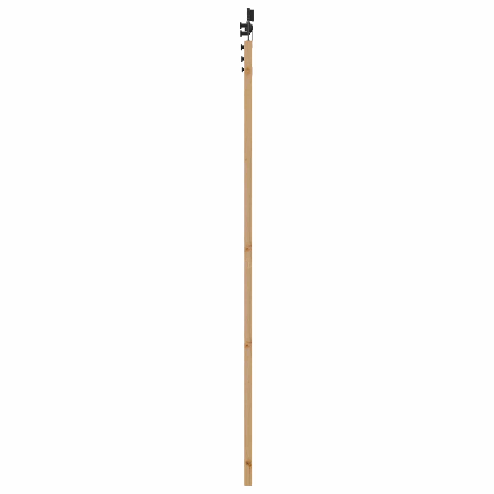 Klizna vrata Prirodna i crna 86 x 211 cm Masivna borovina