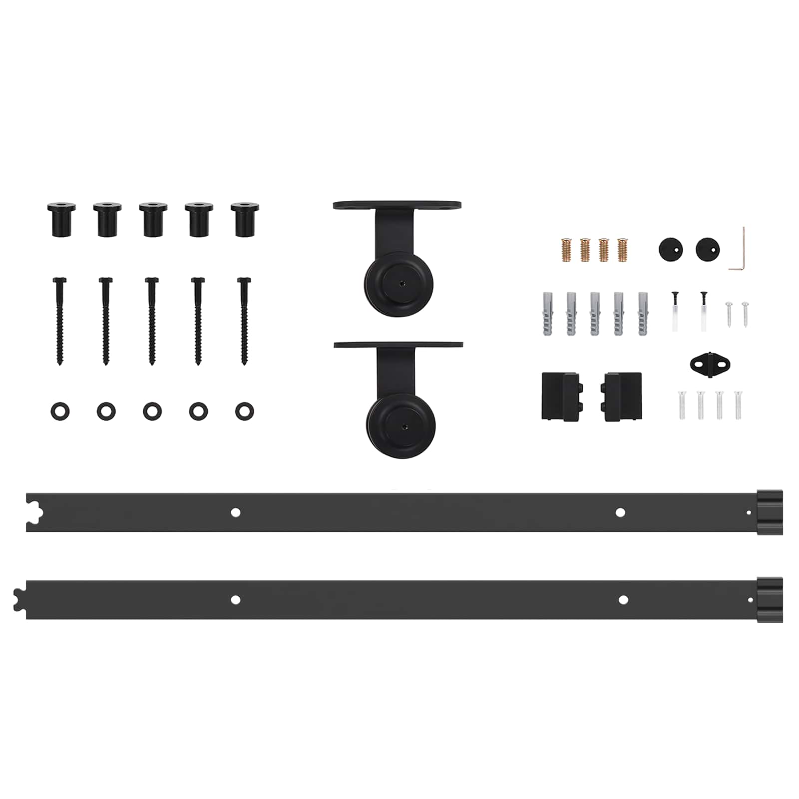 Klizna vrata Bijela i crna 83 x 232 cm Masivna borovina