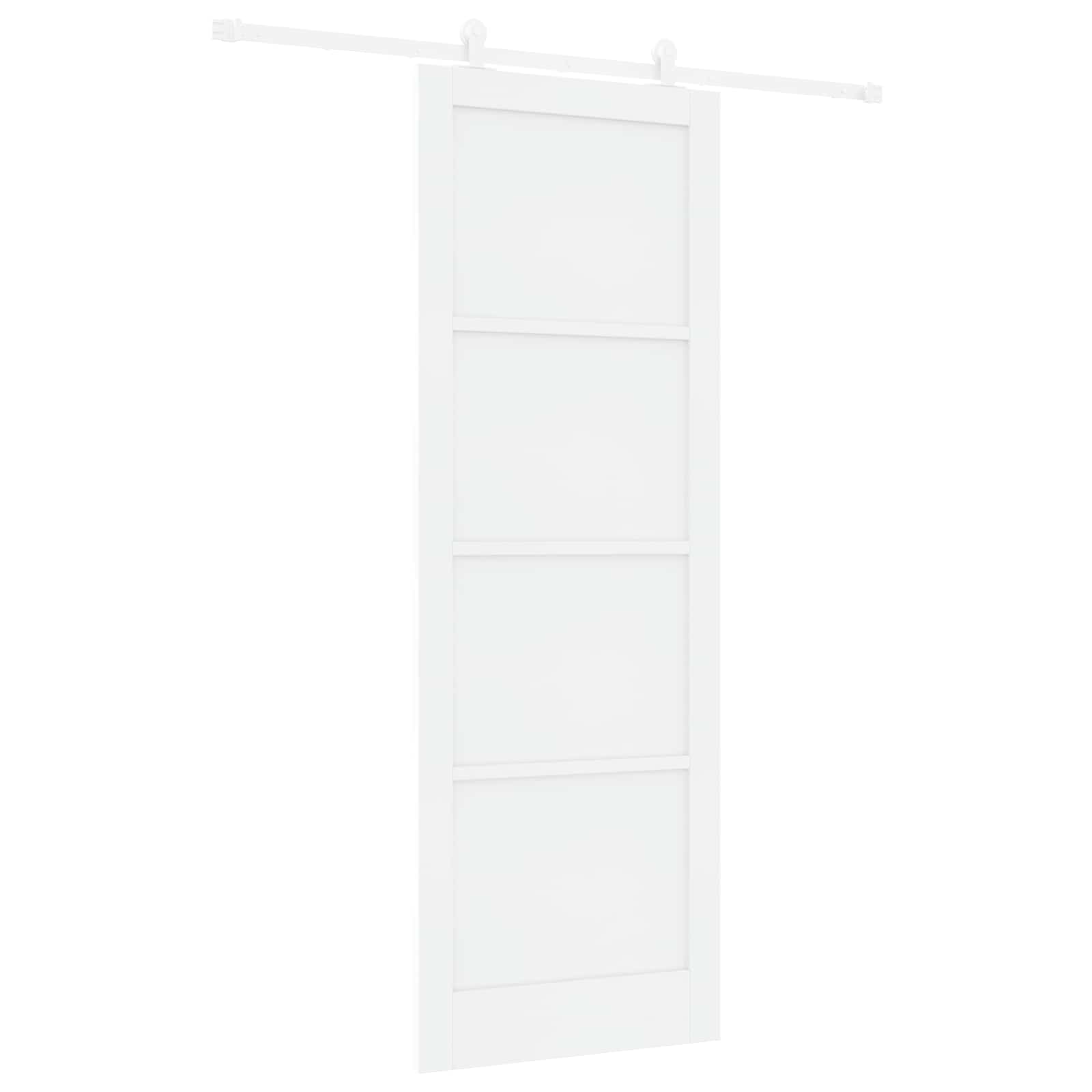 Klizna vrata Bijela 83 x 232 cm Masivna borovina