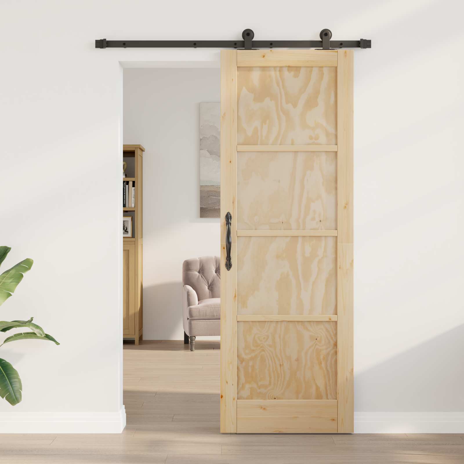 Klizna vrata ORKDAL Prirodna 73,5 x 211 cm Masivna borovina