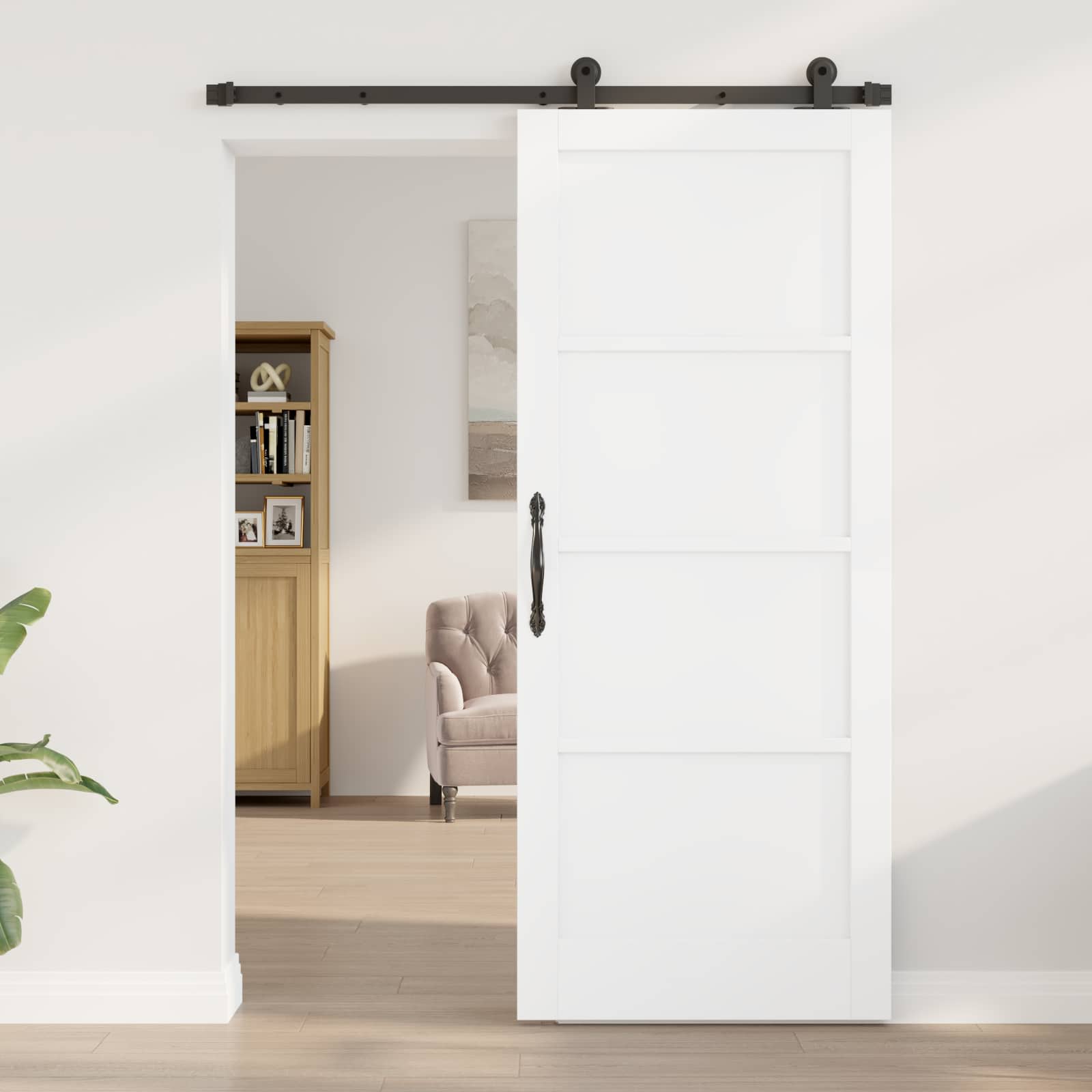 Klizna vrata ORKDAL Bijela 83 x 202 cm Masivna borovina
