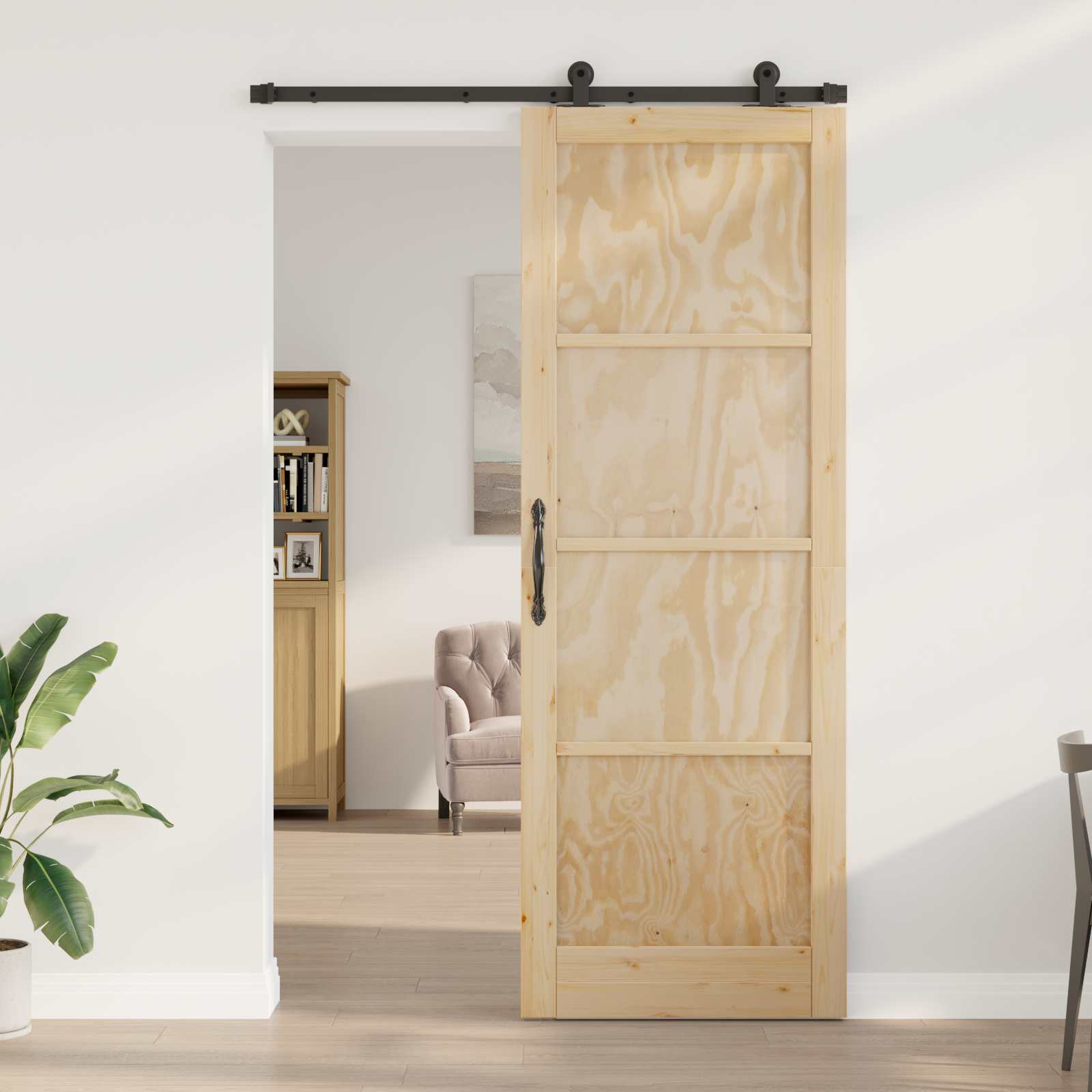 Klizna vrata ORKDAL Prirodna 83 x 232 cm Masivna borovina