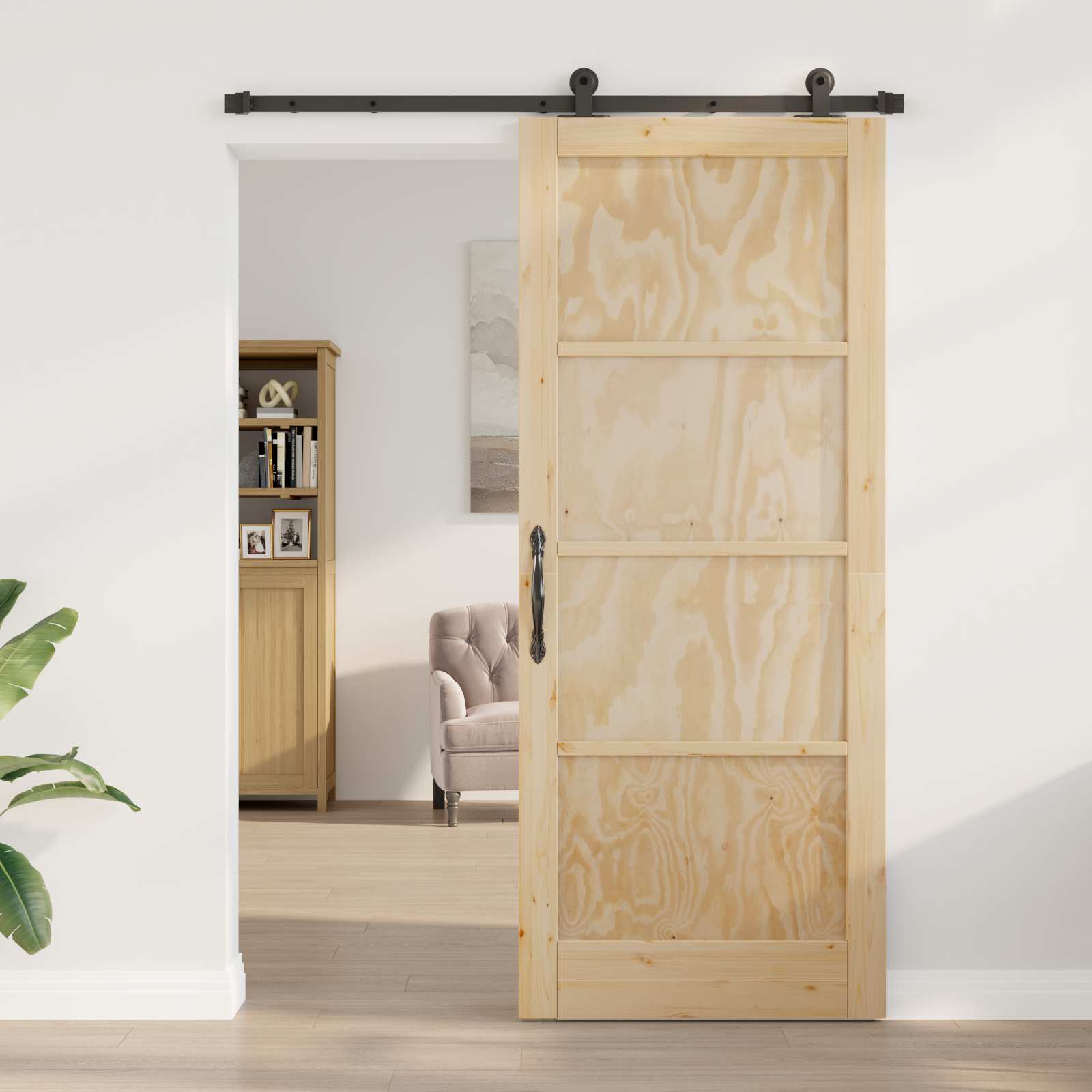 Klizna vrata ORKDAL Prirodna 86 x 211 cm Masivna borovina