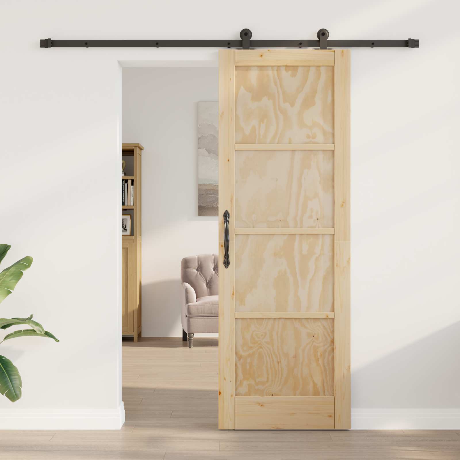 Klizna vrata ORKDAL Prirodna 73,5 x 211 cm Masivna borovina