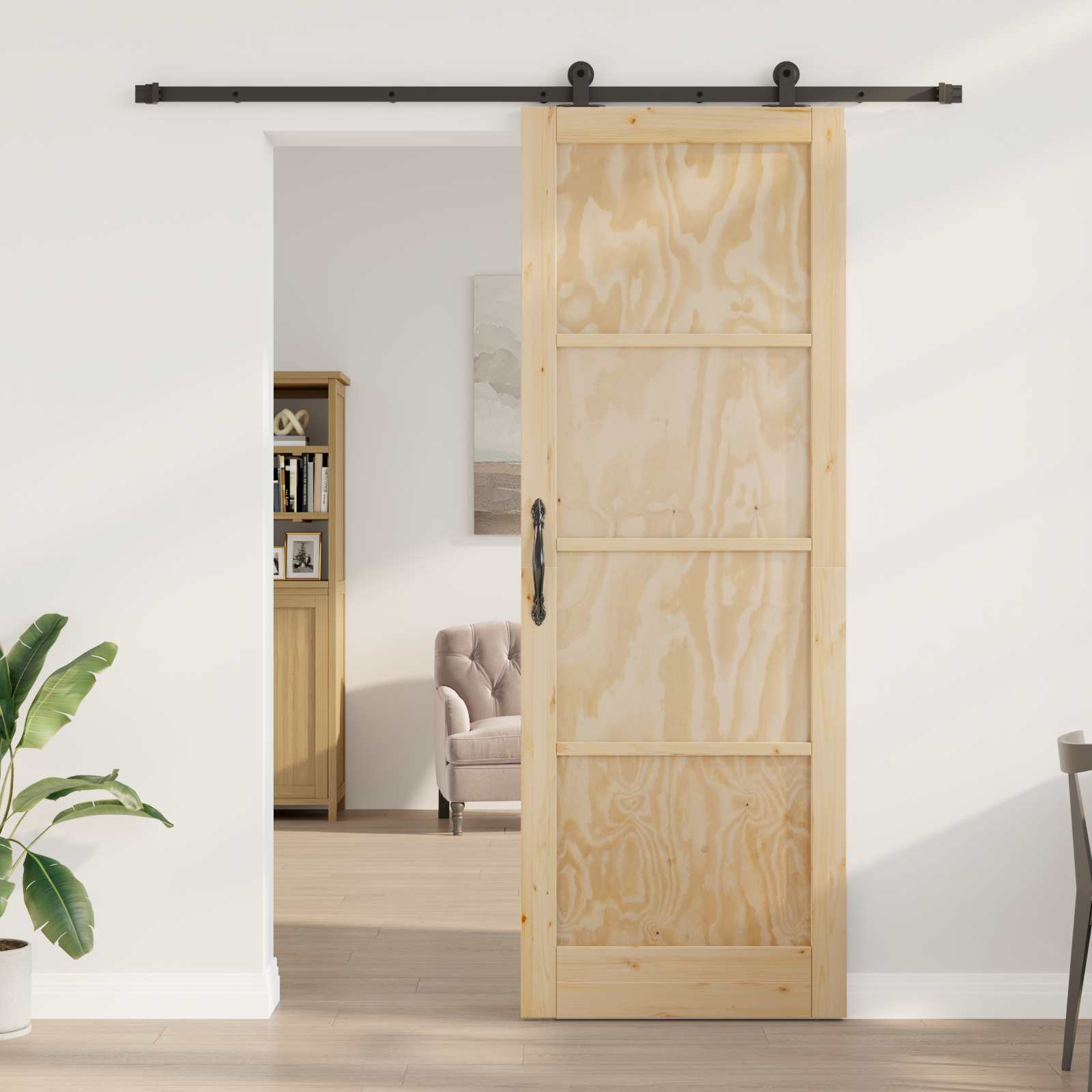 Klizna vrata ORKDAL Prirodna 83 x 232 cm Masivna borovina