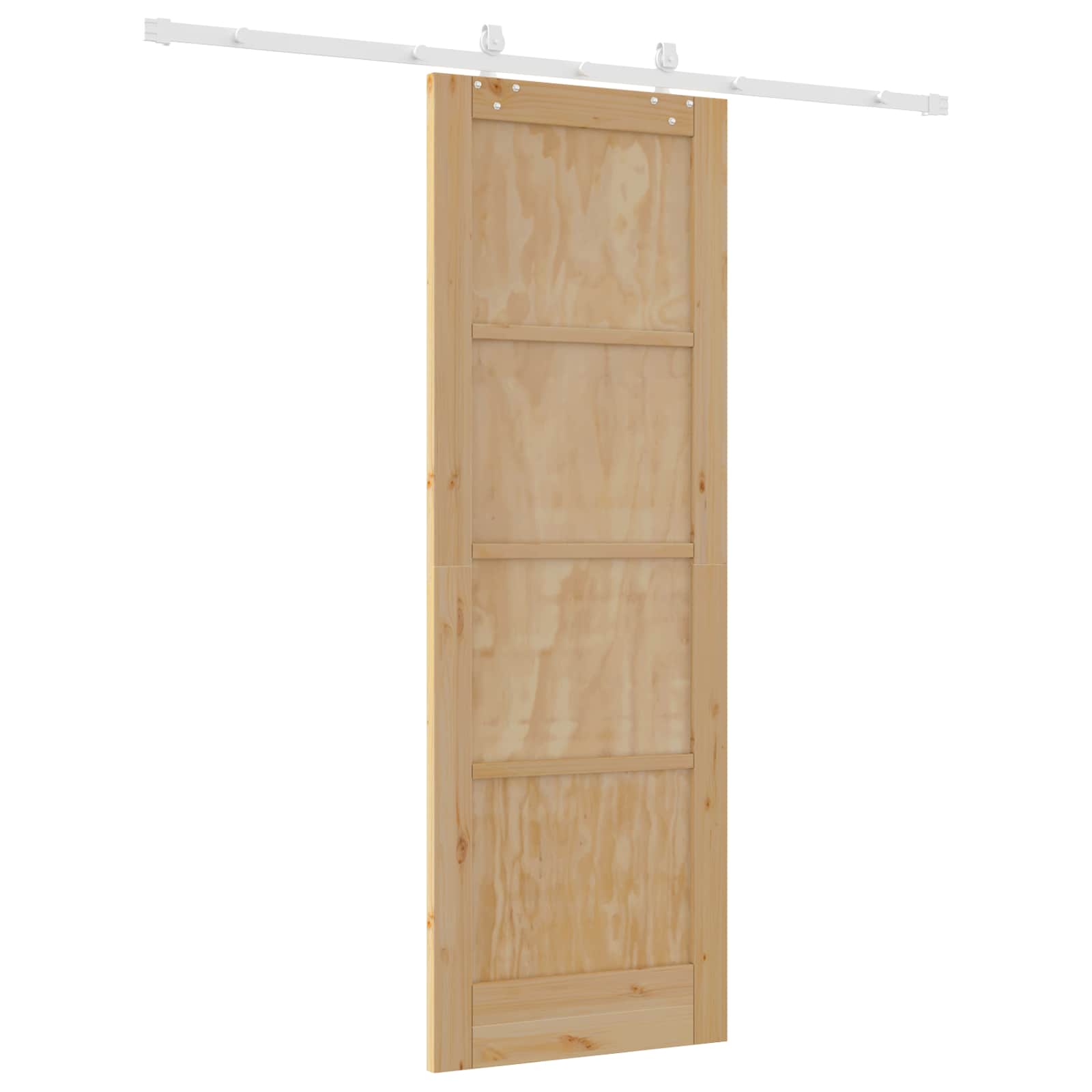 Klizna vrata Prirodna i bijela 73,5 x 211 cm Masivna borovina