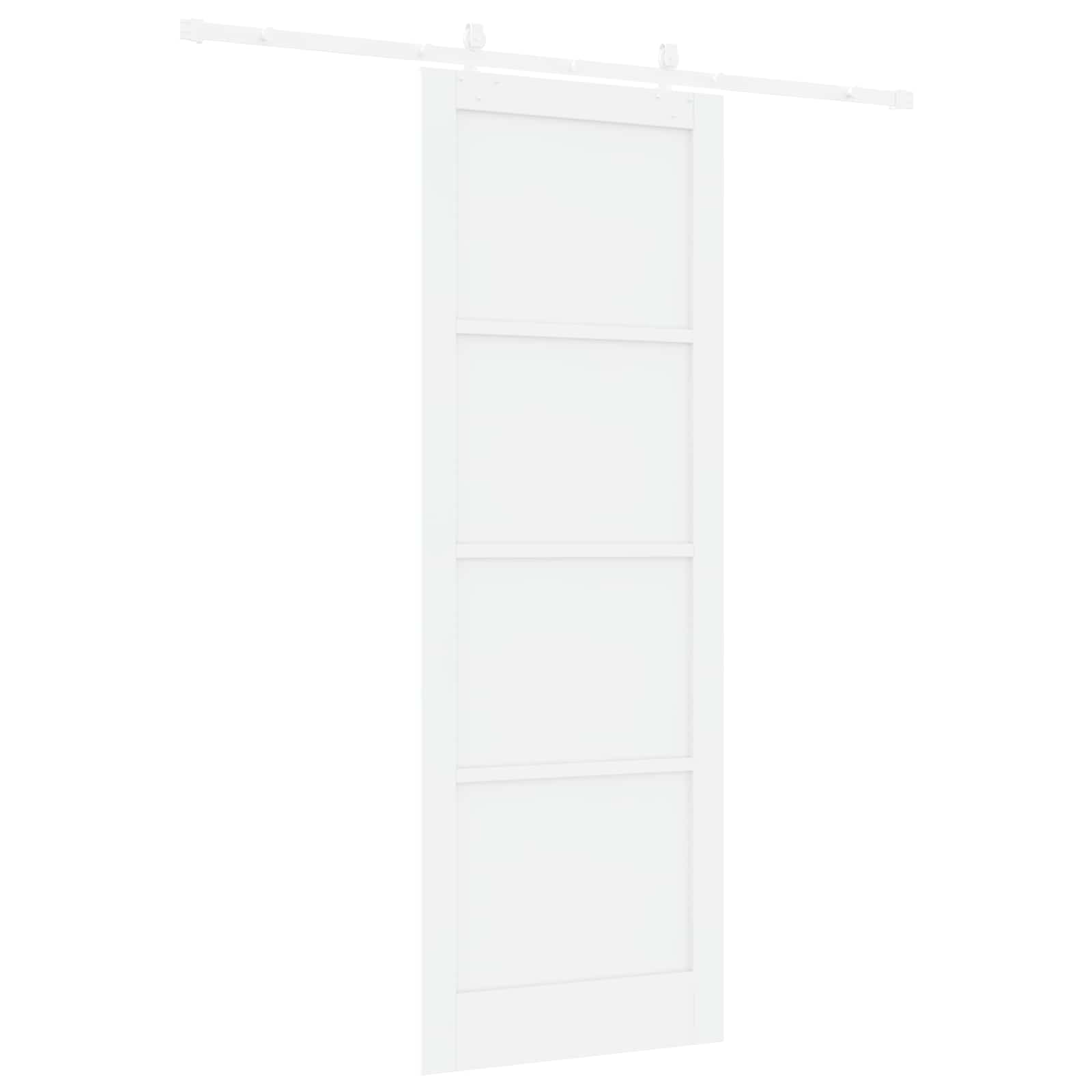 Klizna vrata Bijela 83 x 232 cm Masivna borovina