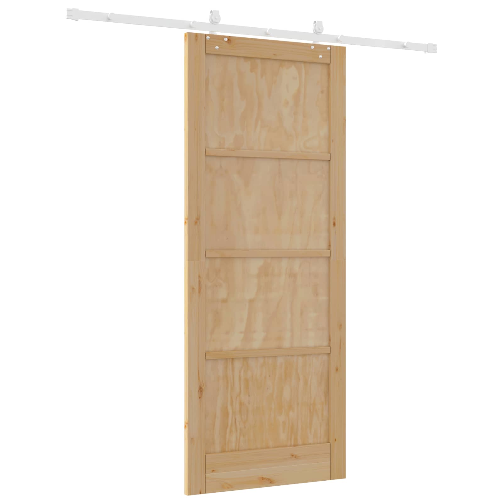 Klizna vrata Prirodna i bijela 86 x 211 cm Masivna borovina
