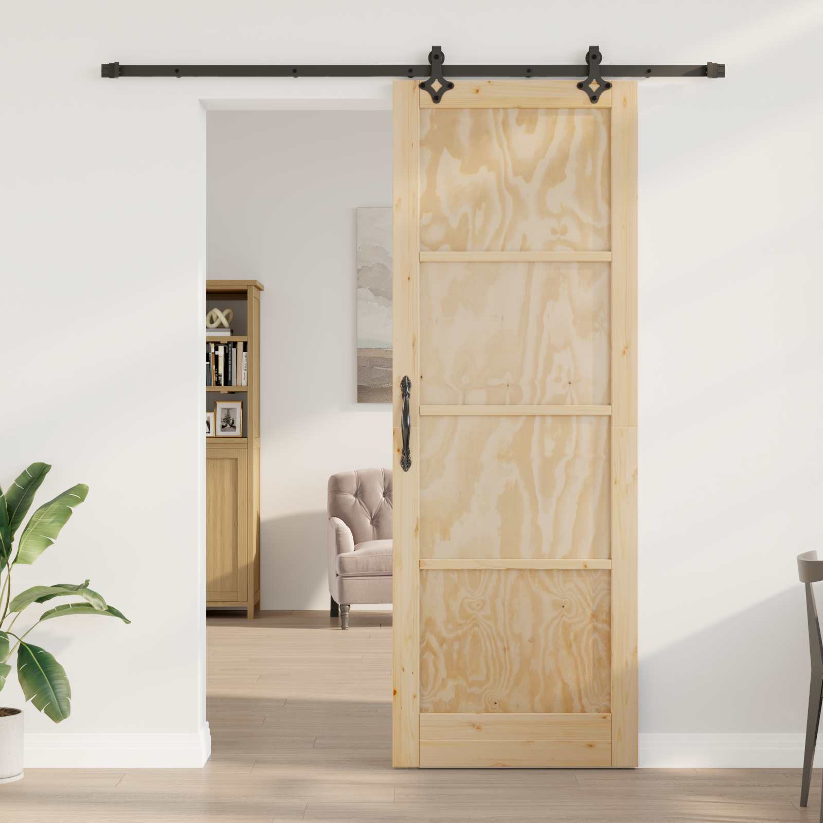 Klizna vrata ORKDAL Prirodna 83 x 232 cm Masivna borovina
