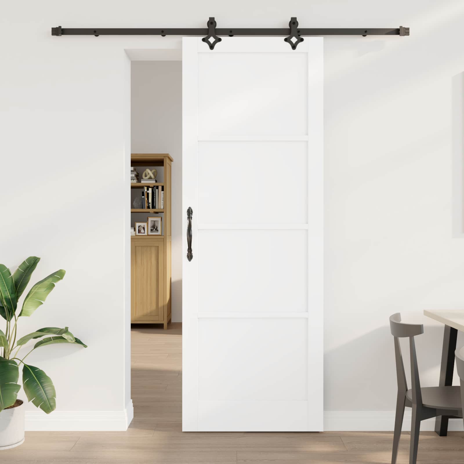 Klizna vrata ORKDAL Bijela 83 x 232 cm Masivna borovina