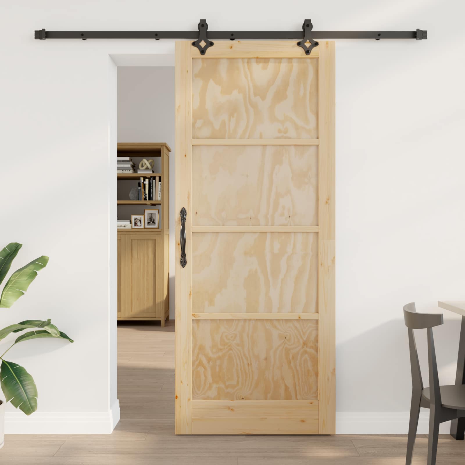 Klizna vrata ORKDAL Prirodna 86 x 211 cm Masivna borovina