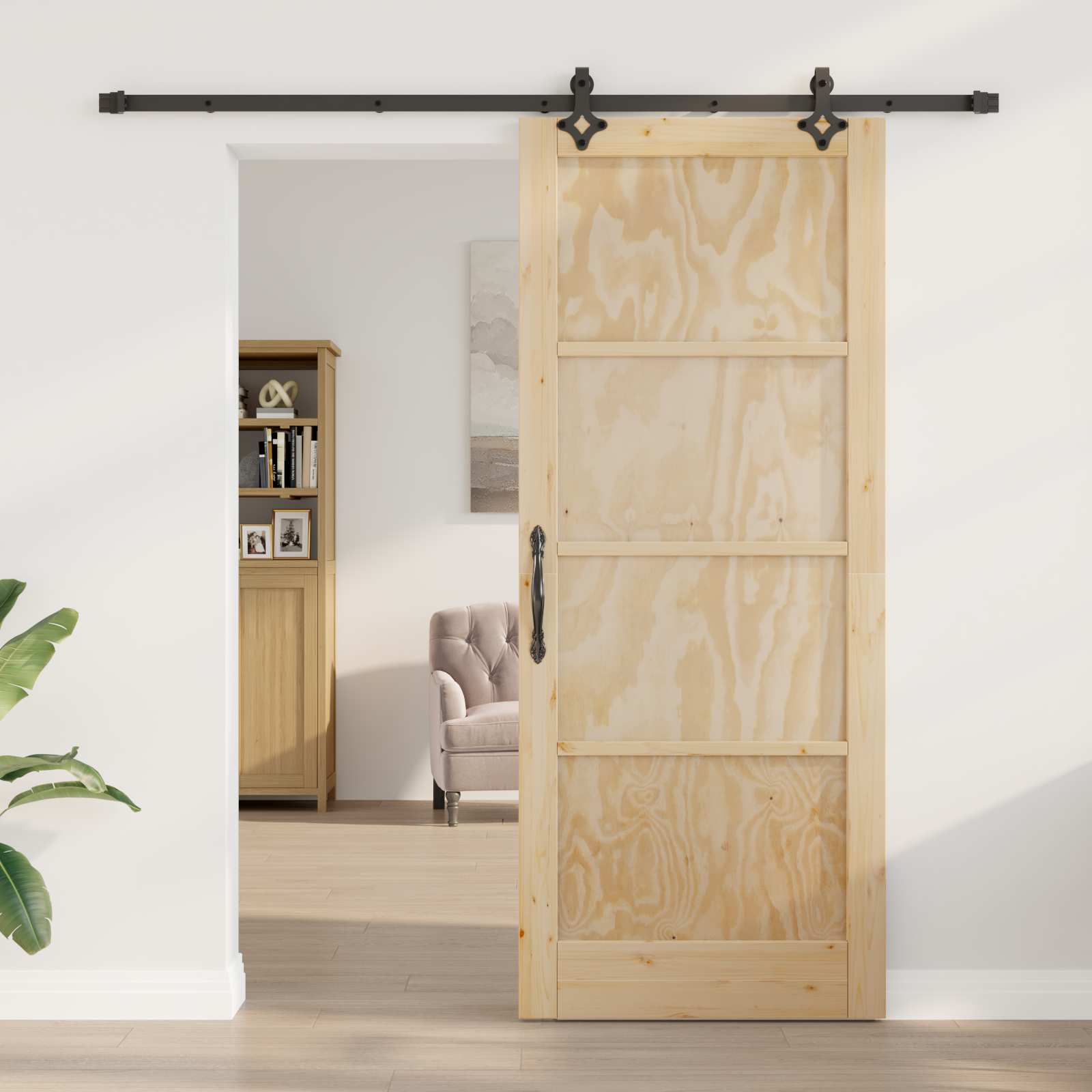 Klizna vrata ORKDAL Prirodna 86 x 211 cm Masivna borovina