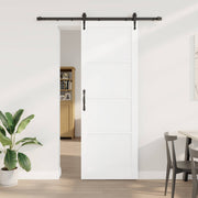 Klizna vrata ORKDAL Bijela i crna 83 x 232 cm Masivna borovina