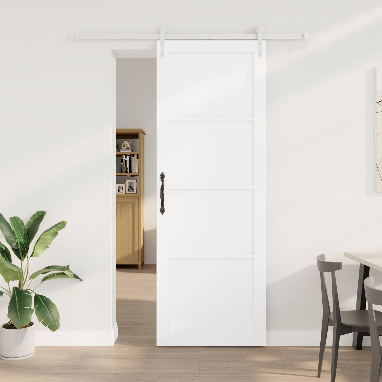Klizna vrata ORKDAL Bijela 83 x 232 cm Masivna borovina