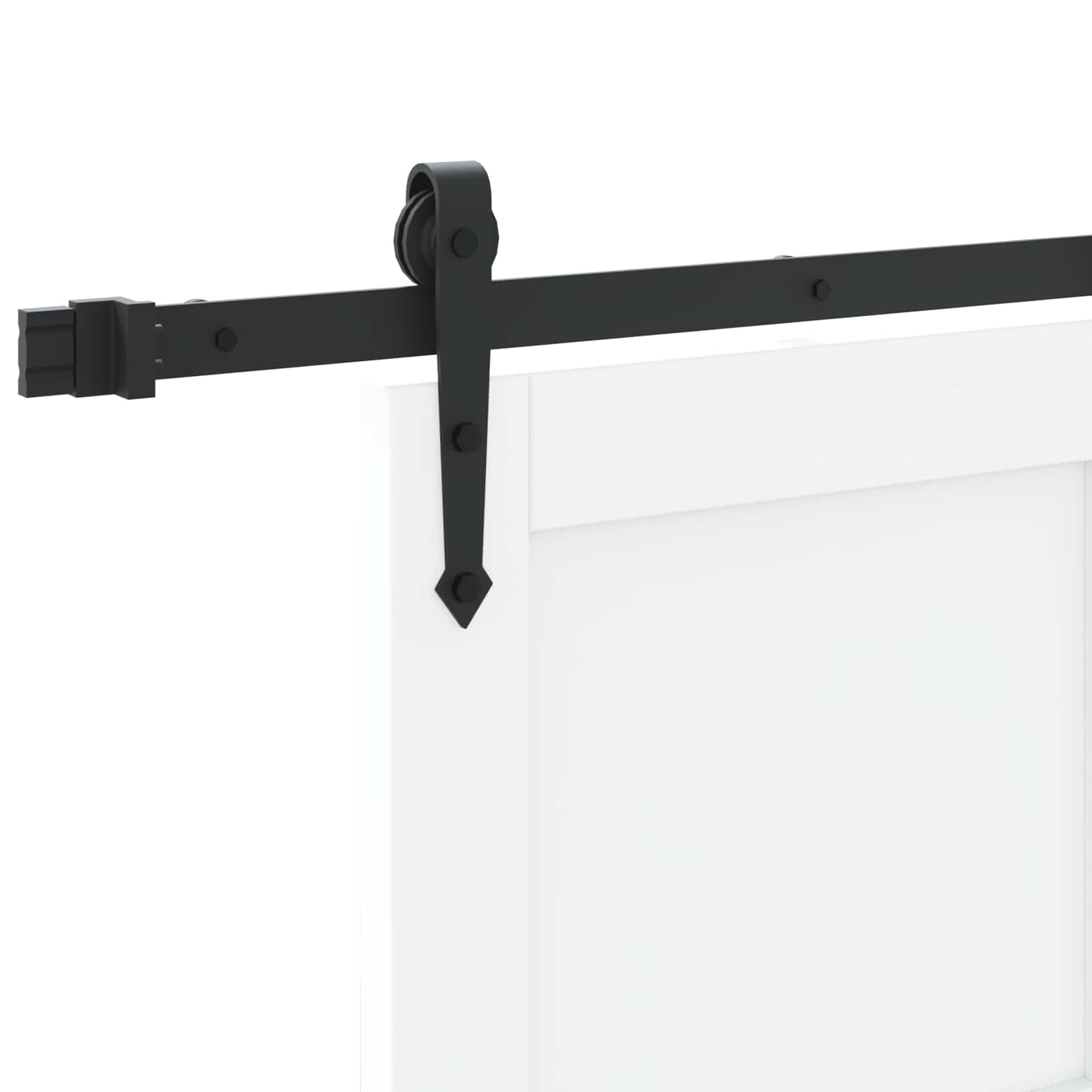 Klizna vrata ORKDAL Bijela i crna 83 x 202 cm Masivna borovina