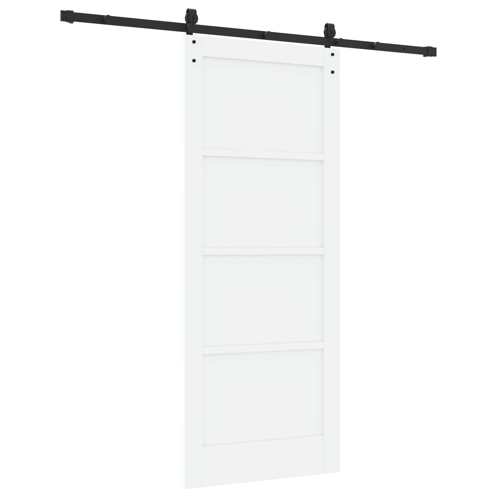 Klizna vrata ORKDAL Bijela i crna 83 x 202 cm Masivna borovina