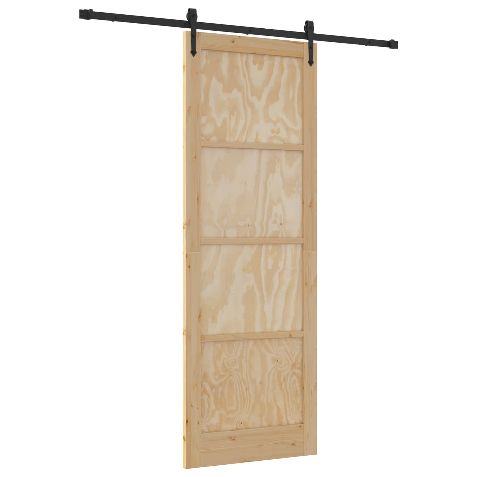 Klizna vrata ORKDAL Prirodna i crna 83 x 232 cm