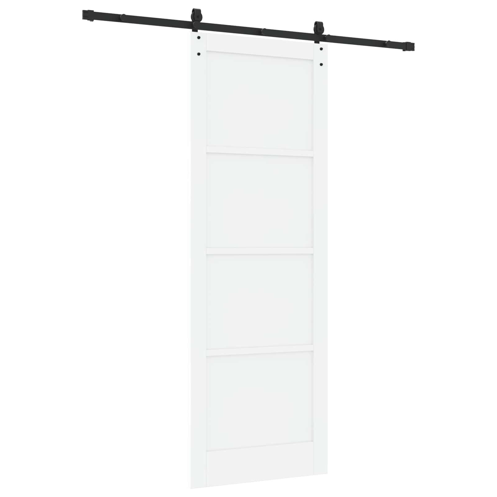 Klizna vrata ORKDAL Bijela i crna 83 x 232 cm Masivna borovina