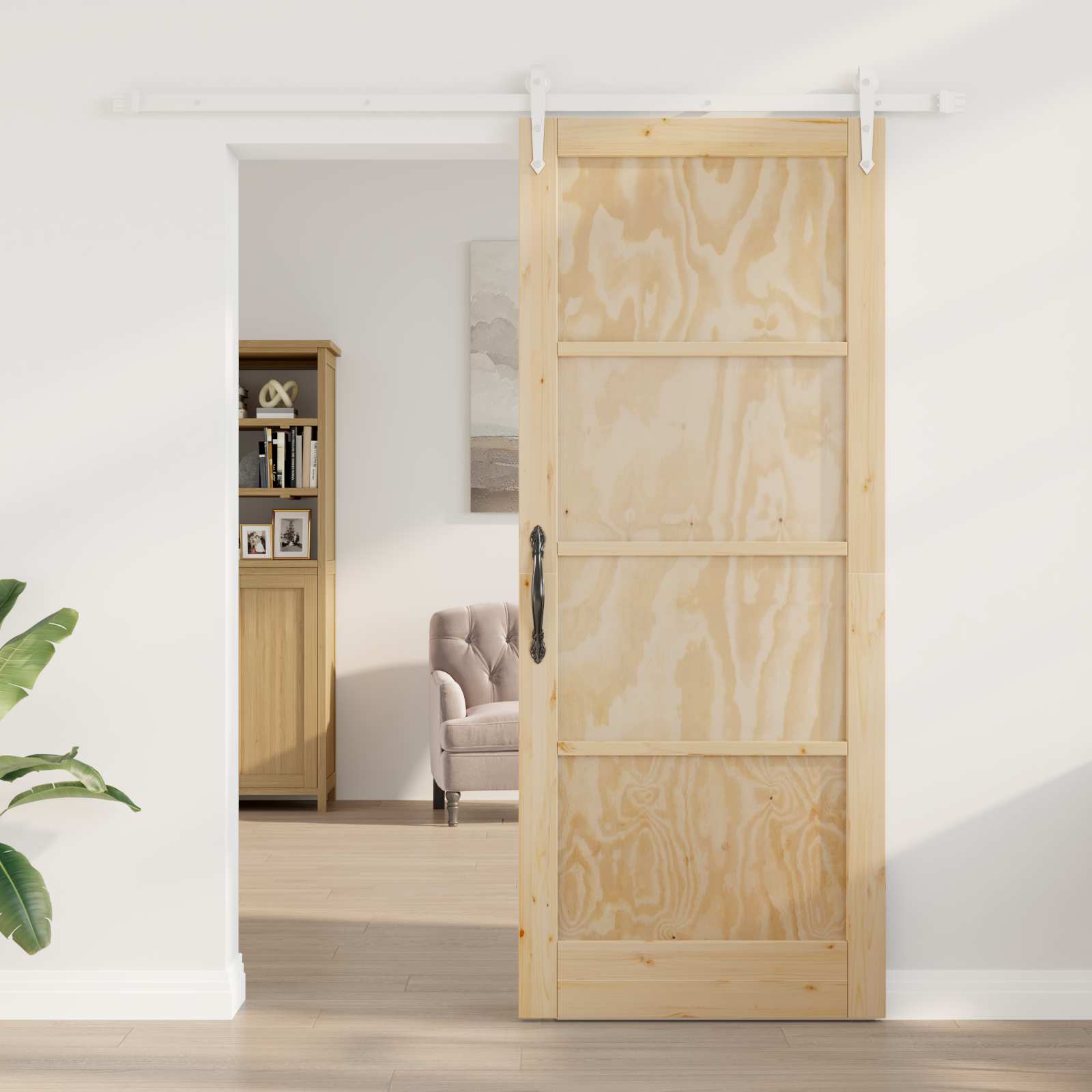 Klizna vrata ORKDAL Prirodna i bijela 86 x 211 cm