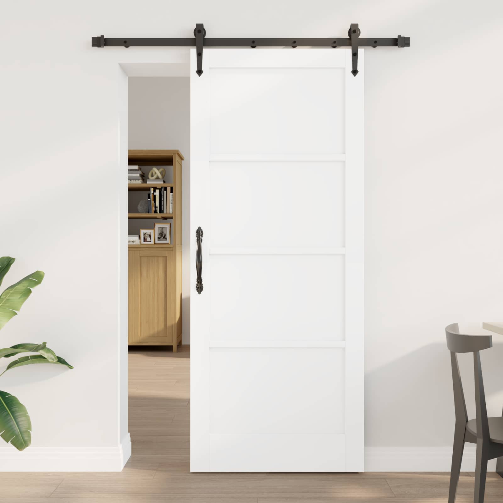 Klizna vrata ORKDAL Bijela 83 x 202 cm Masivna borovina