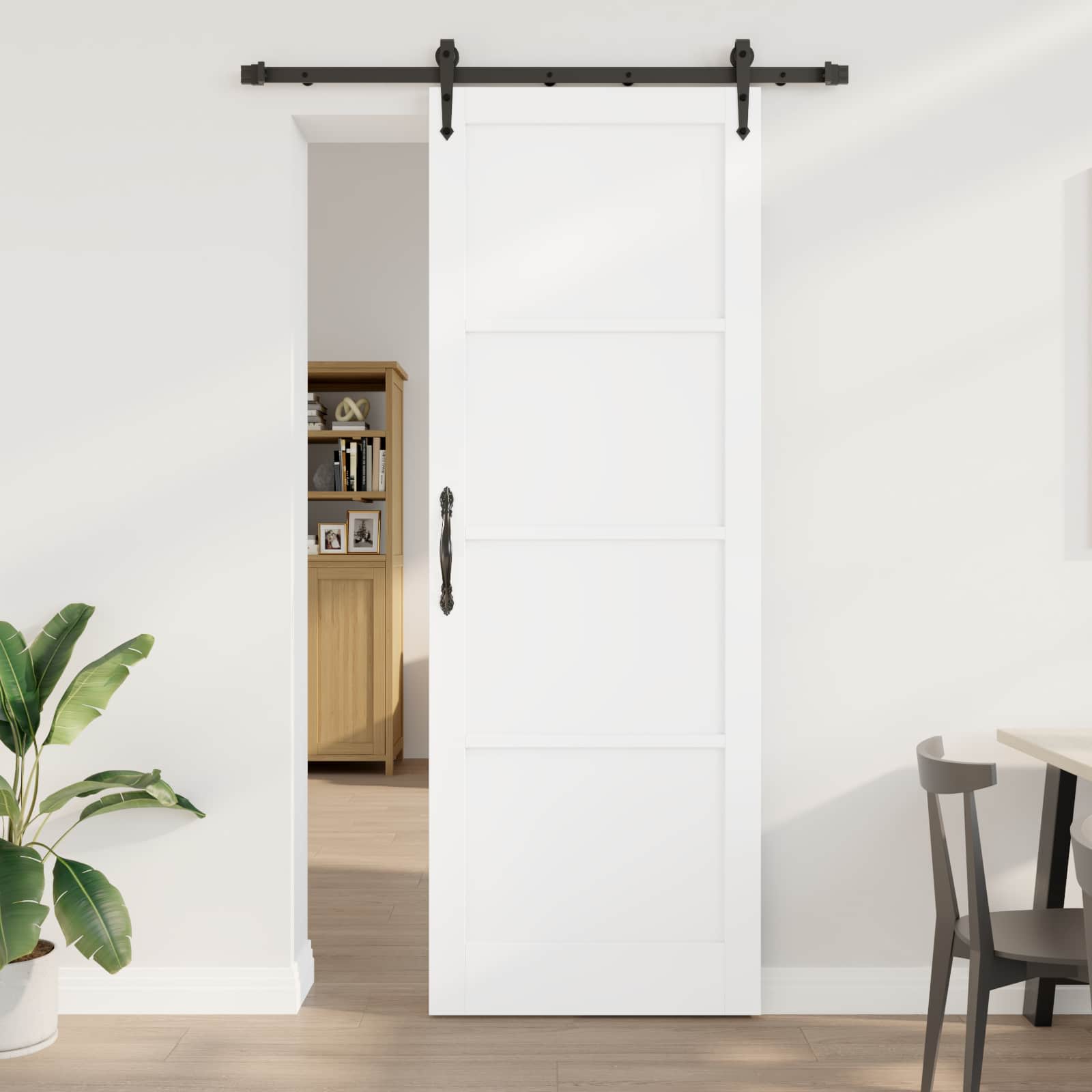 Klizna vrata ORKDAL Bijela 83 x 232 cm Masivna borovina