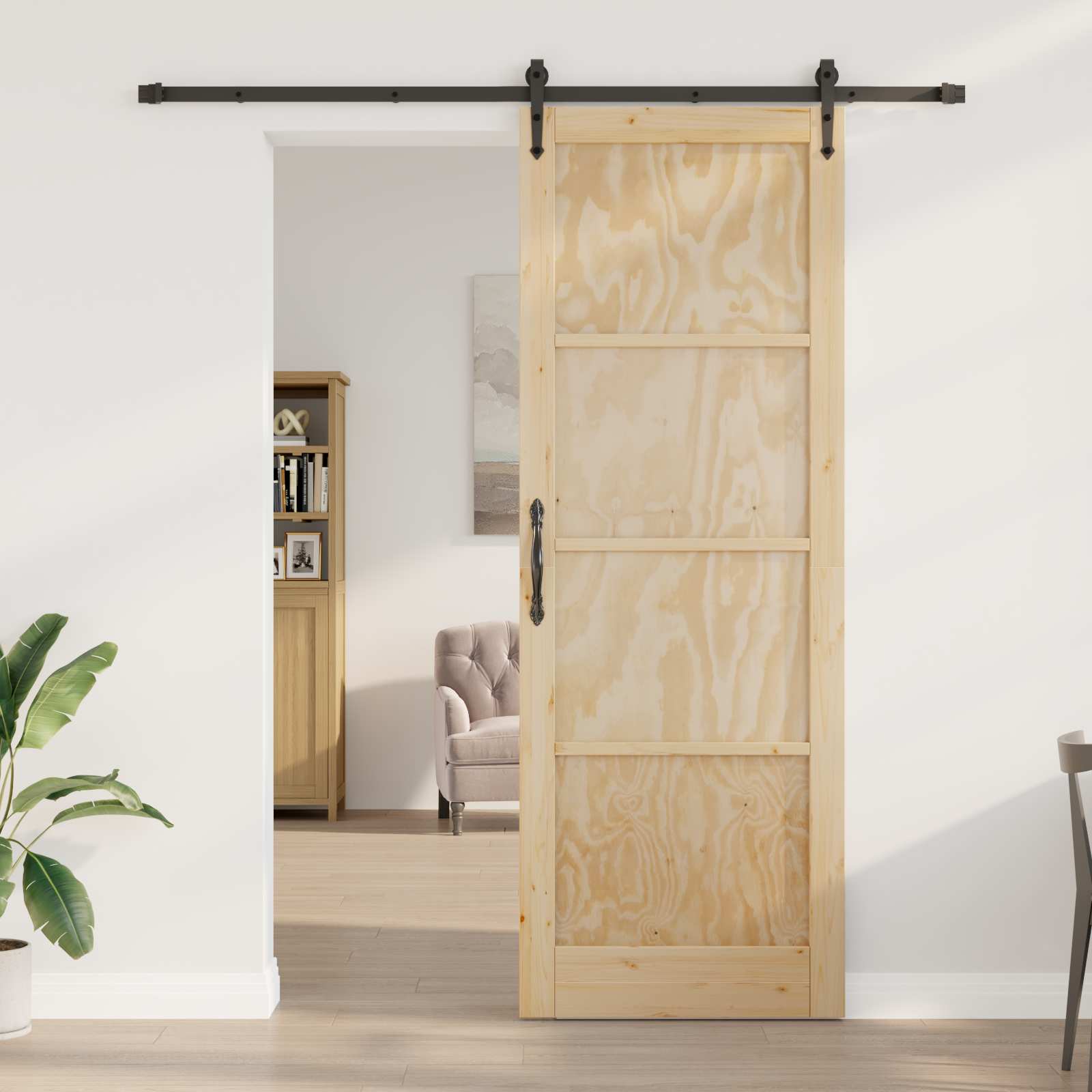 Klizna vrata ORKDAL Prirodna 83 x 232 cm Masivna borovina