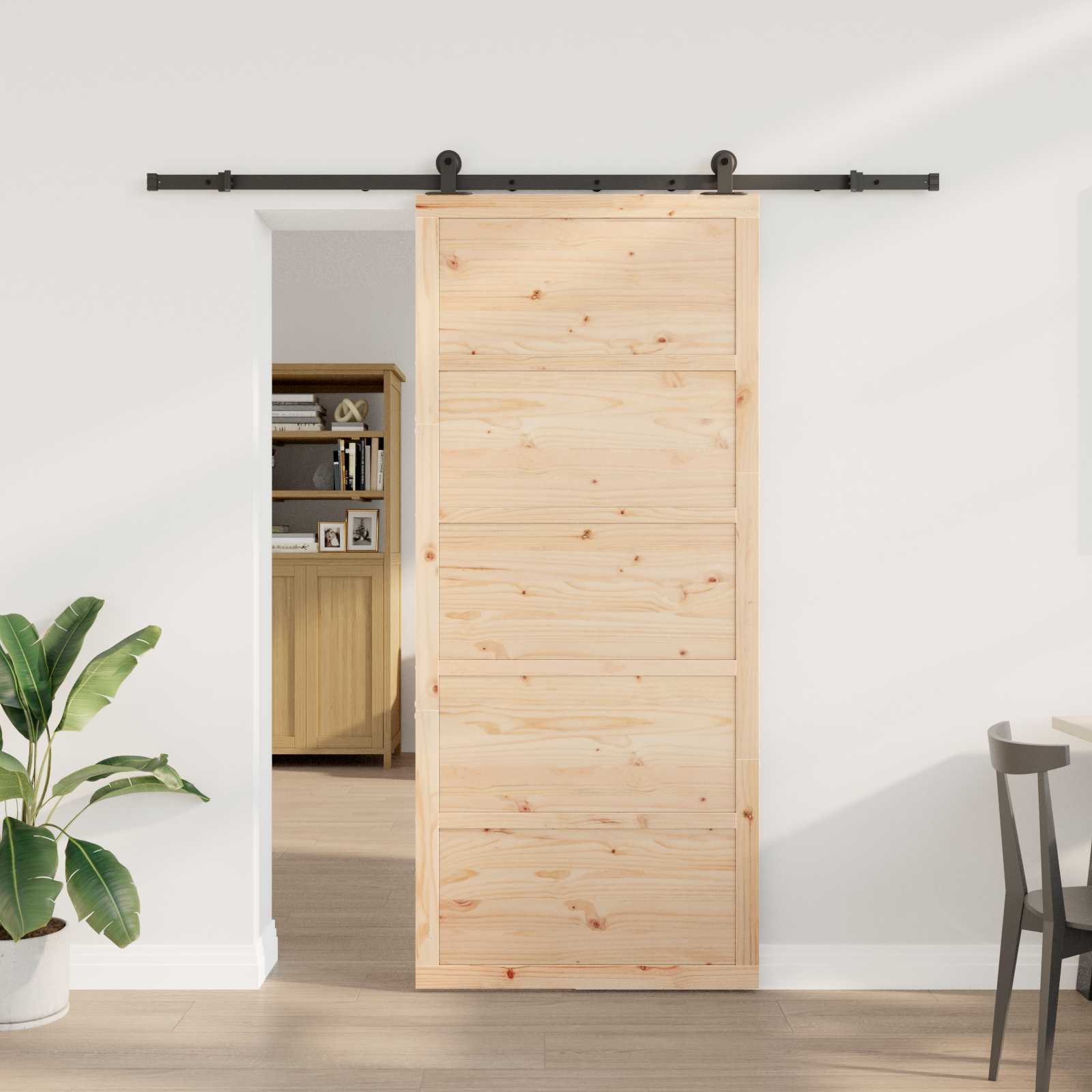 Klizna vrata Prirodna 100 x 208 cm Masivna borovina