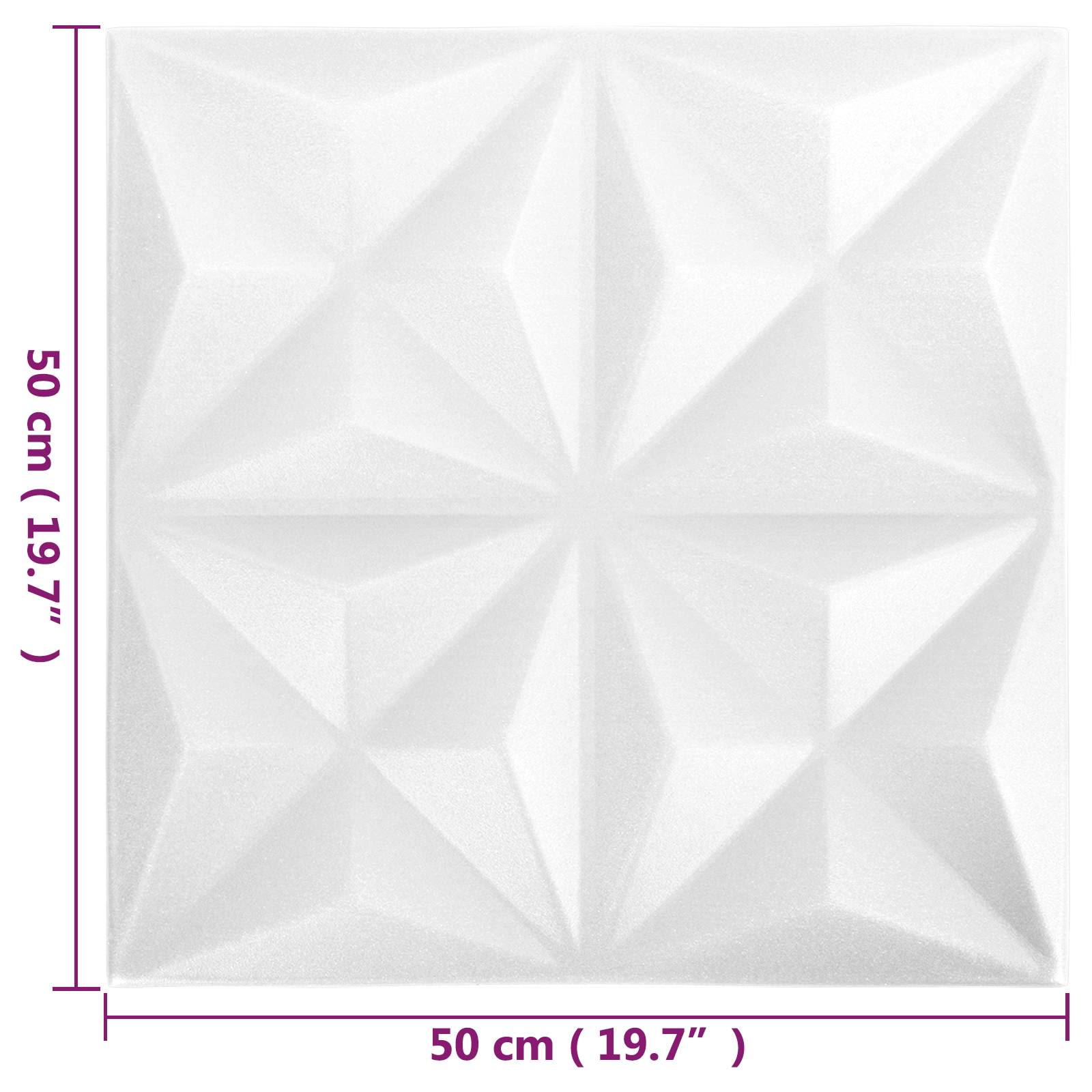 Zidne panele 24 pcs Origami bijela 50 x 50 cm XPS pjena