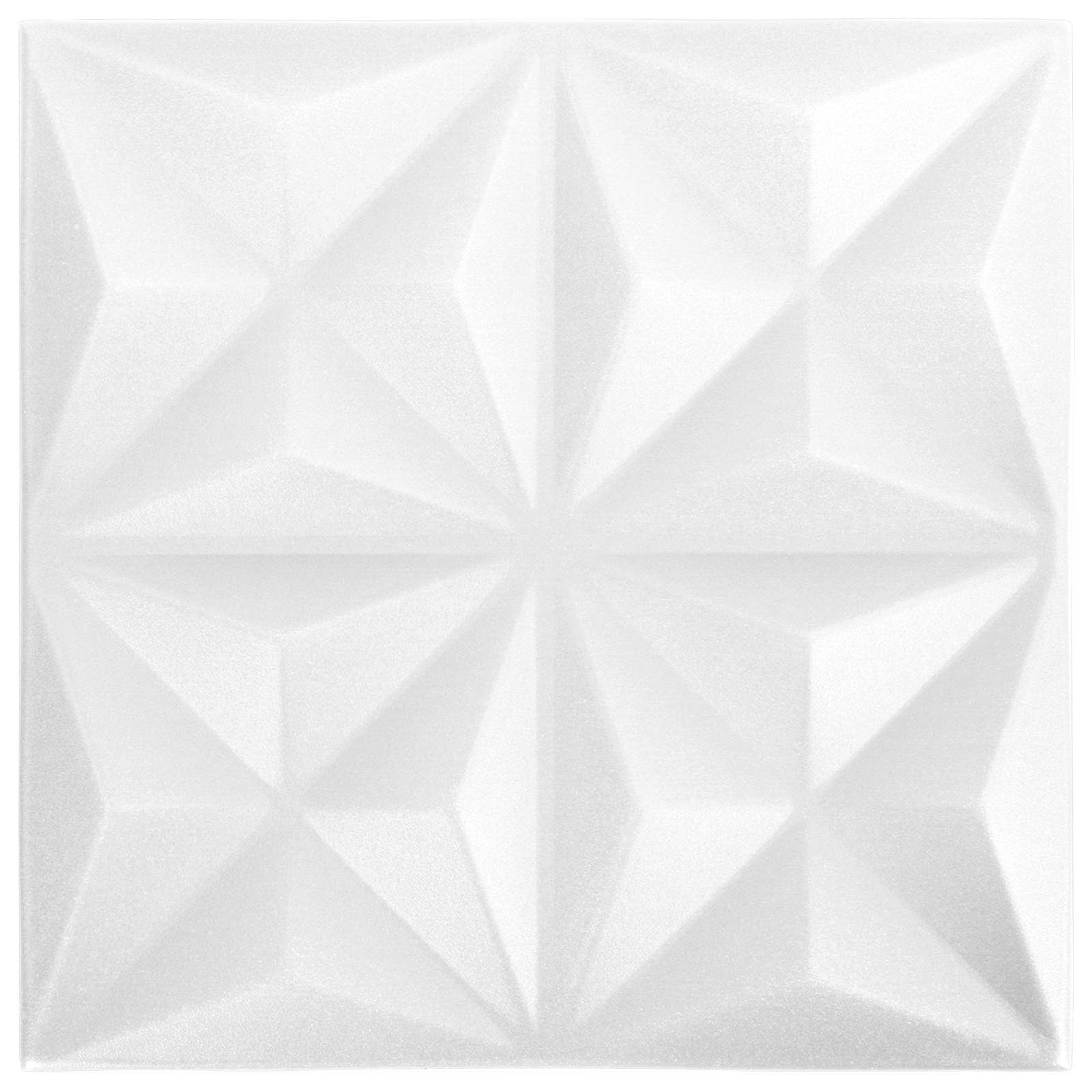 Zidne panele 24 pcs Origami bijela 50 x 50 cm XPS pjena