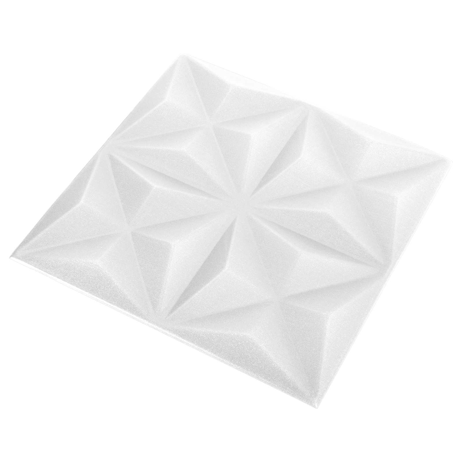 Zidne panele 48 pcs Origami bijela 50 x 50 cm XPS pjena