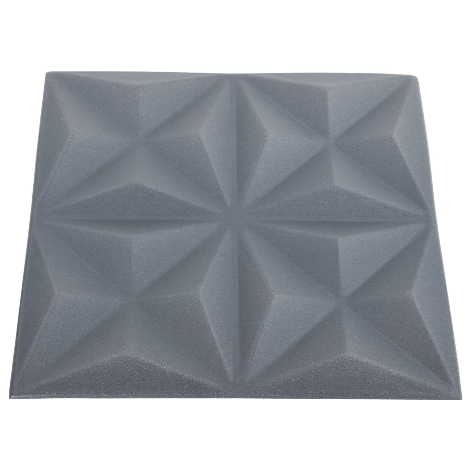 Zidne panele 48 pcs Origami siva 50 x 50 cm XPS pjena