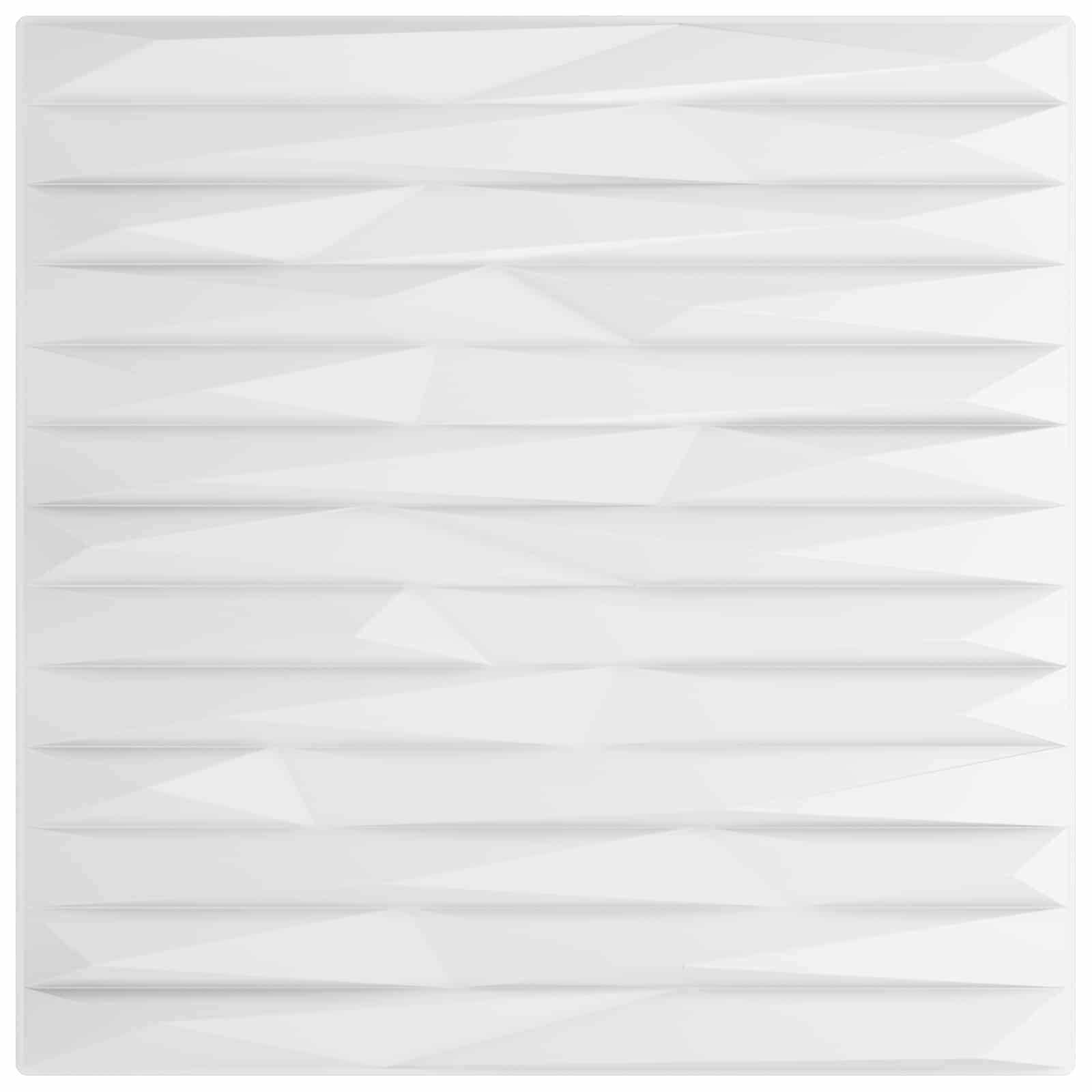 Zidne panele 12 pcs Bijeli Kamen 50 x 50 cm XPS pjena