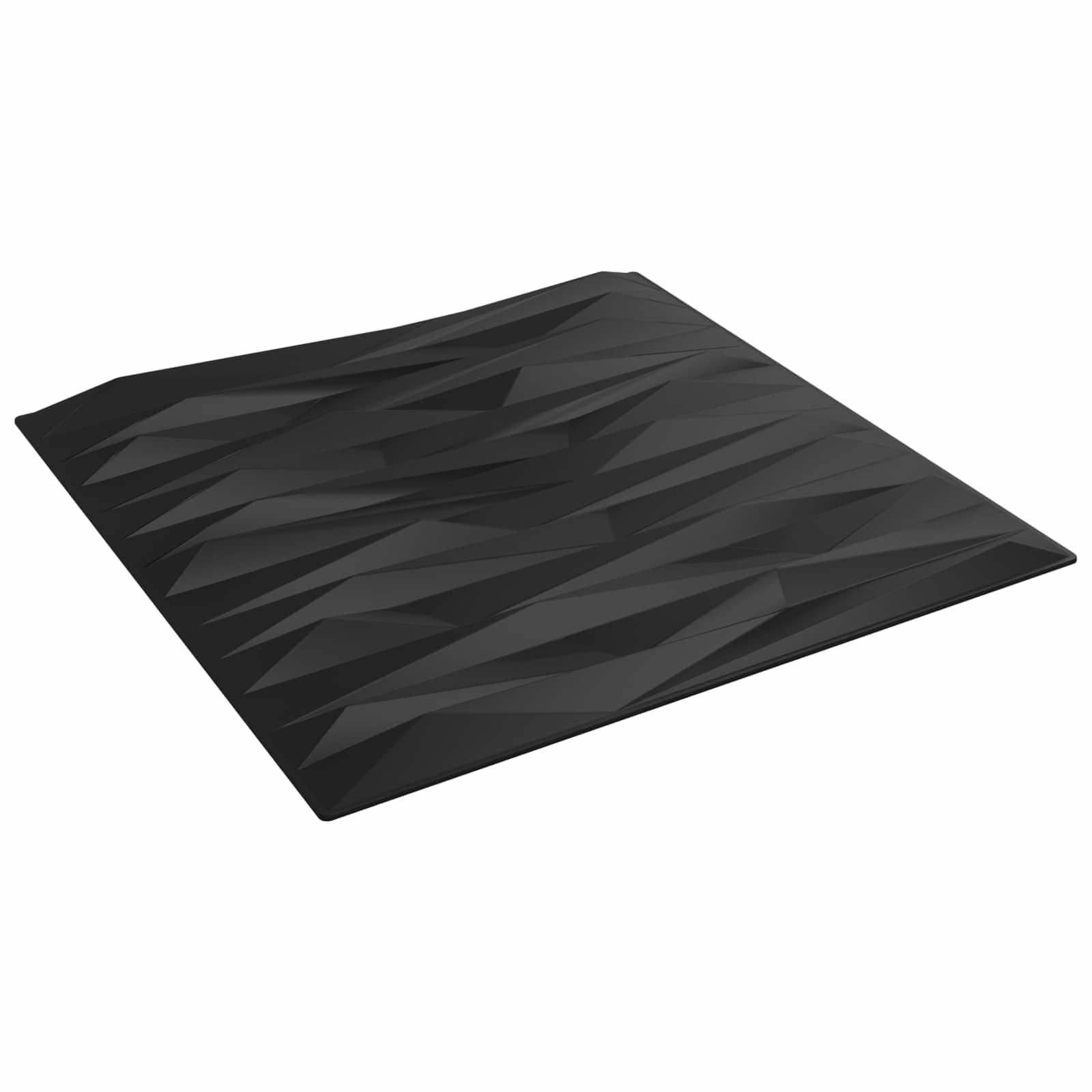 Zidne panele 12 pcs Crni kamen 50 x 50 cm XPS pjena