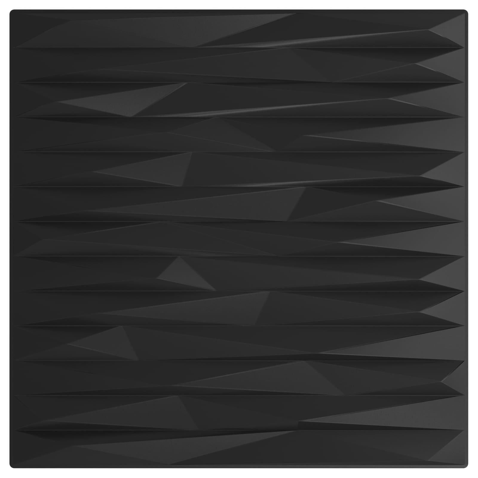 Zidne panele 12 pcs Crni kamen 50 x 50 cm XPS pjena