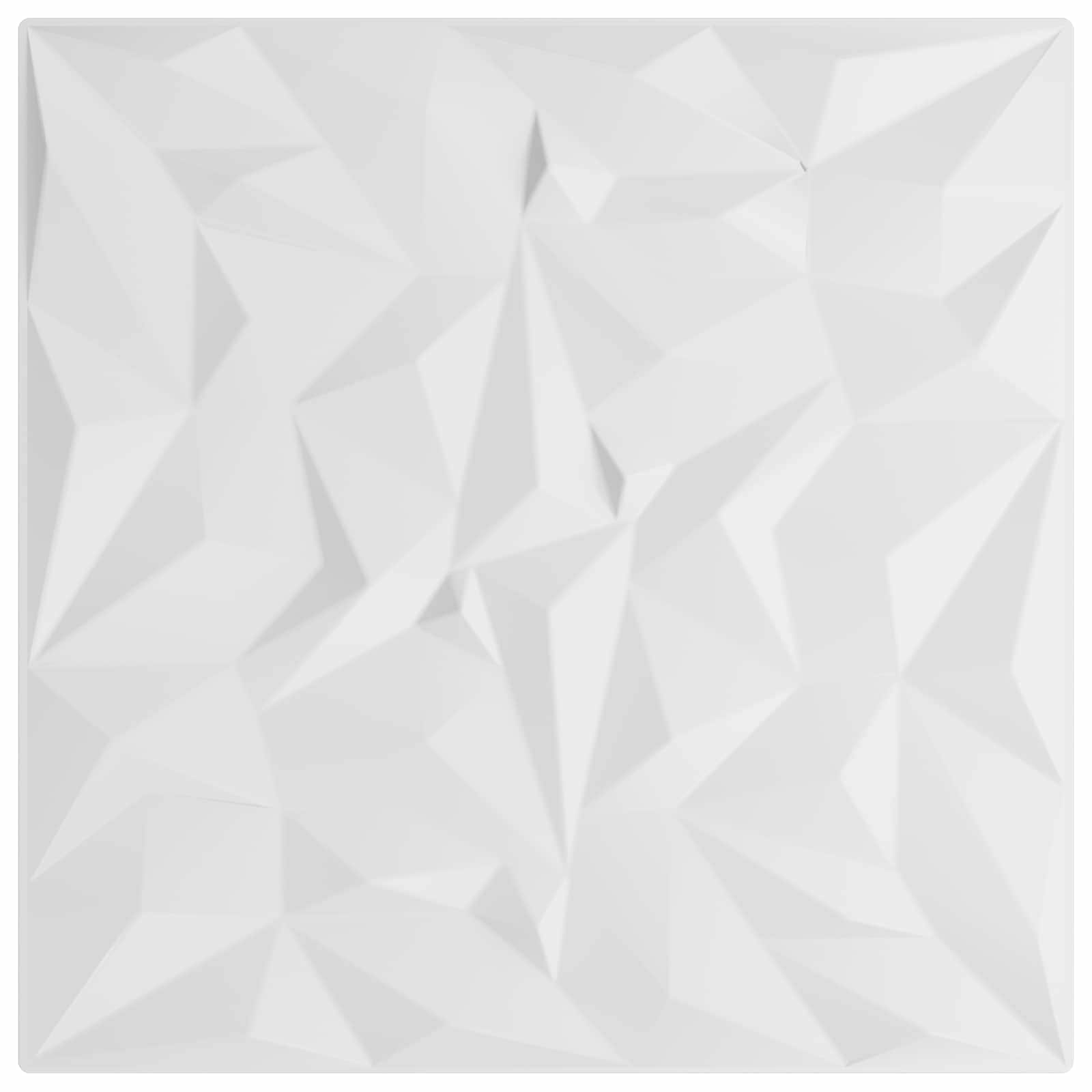 Zidne panele 48 pcs Bijela 50 x 50 cm XPS pjena