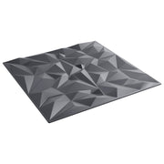 Zidne panele 48 pcs Ametist siva 50 x 50 cm XPS pjena