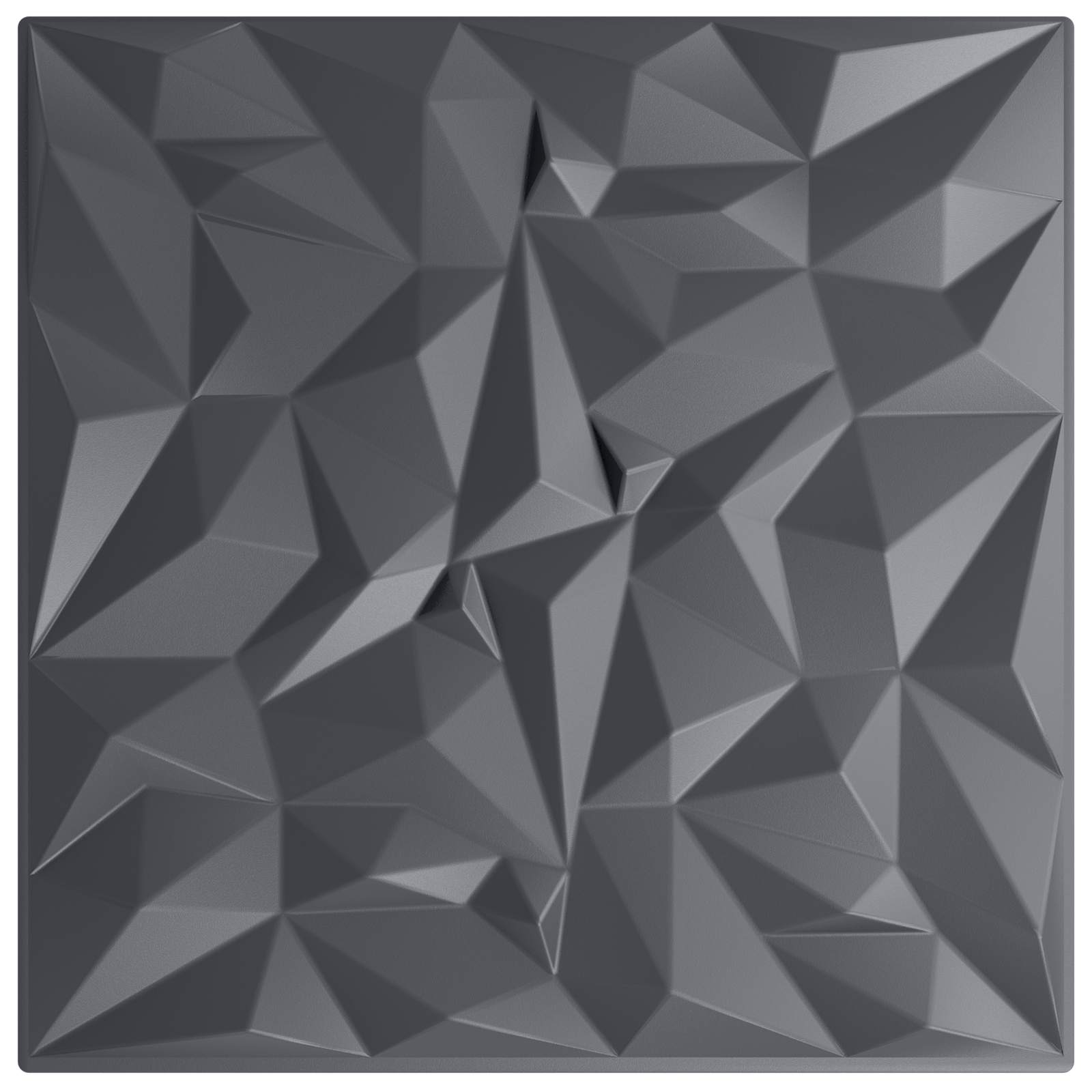 Zidne panele 48 pcs Ametist siva 50 x 50 cm XPS pjena